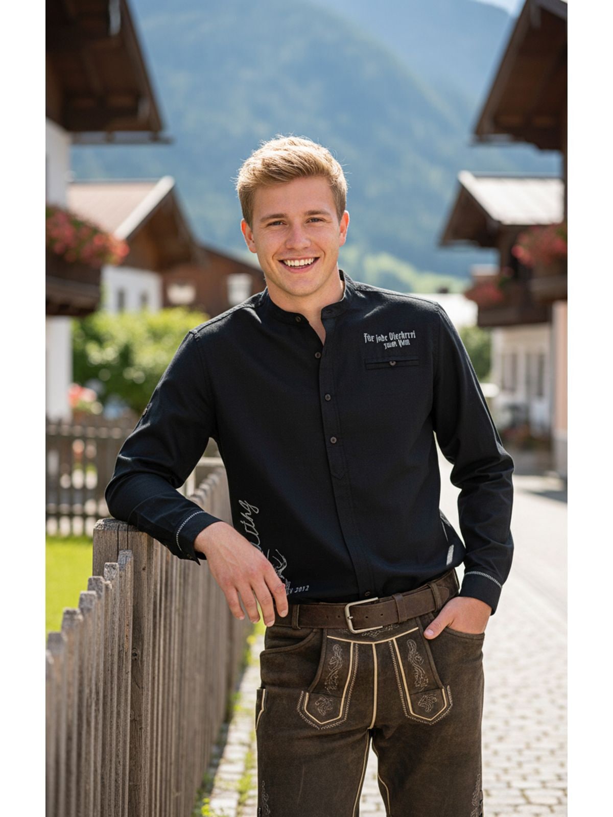 Hangowear Langarmhemd »Stehkragenhemd JEFF DAVIS«