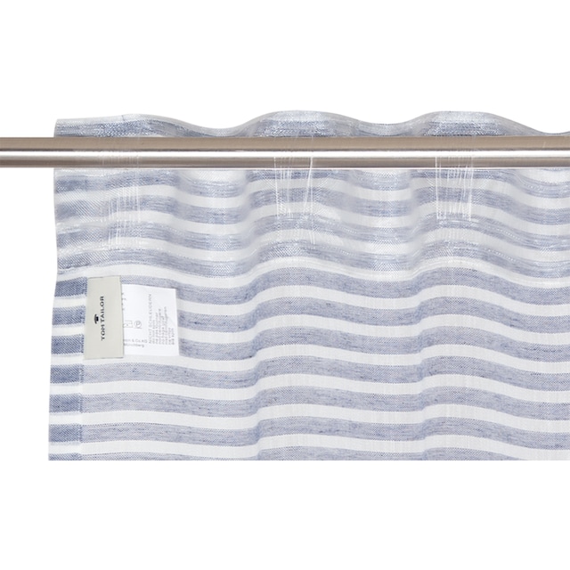 TOM TAILOR HOME Vorhang »Natural Stripe«, (1 St.), transparent | BAUR
