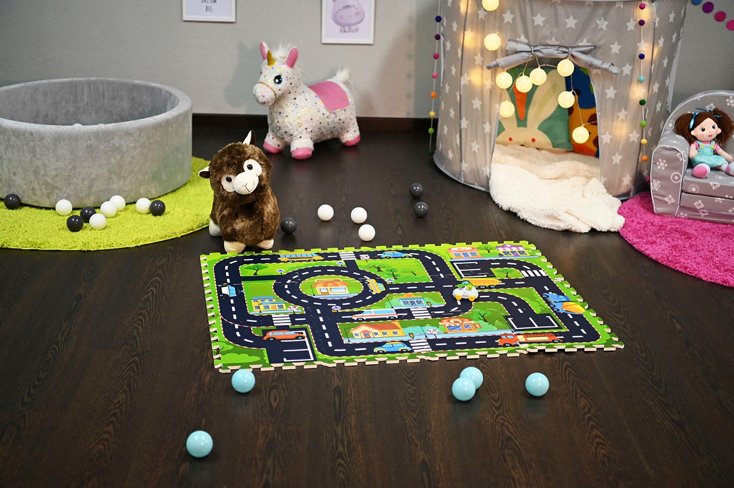 Knorrtoys® Puzzle »Straße«, Puzzlematte, Bodenpuzzle