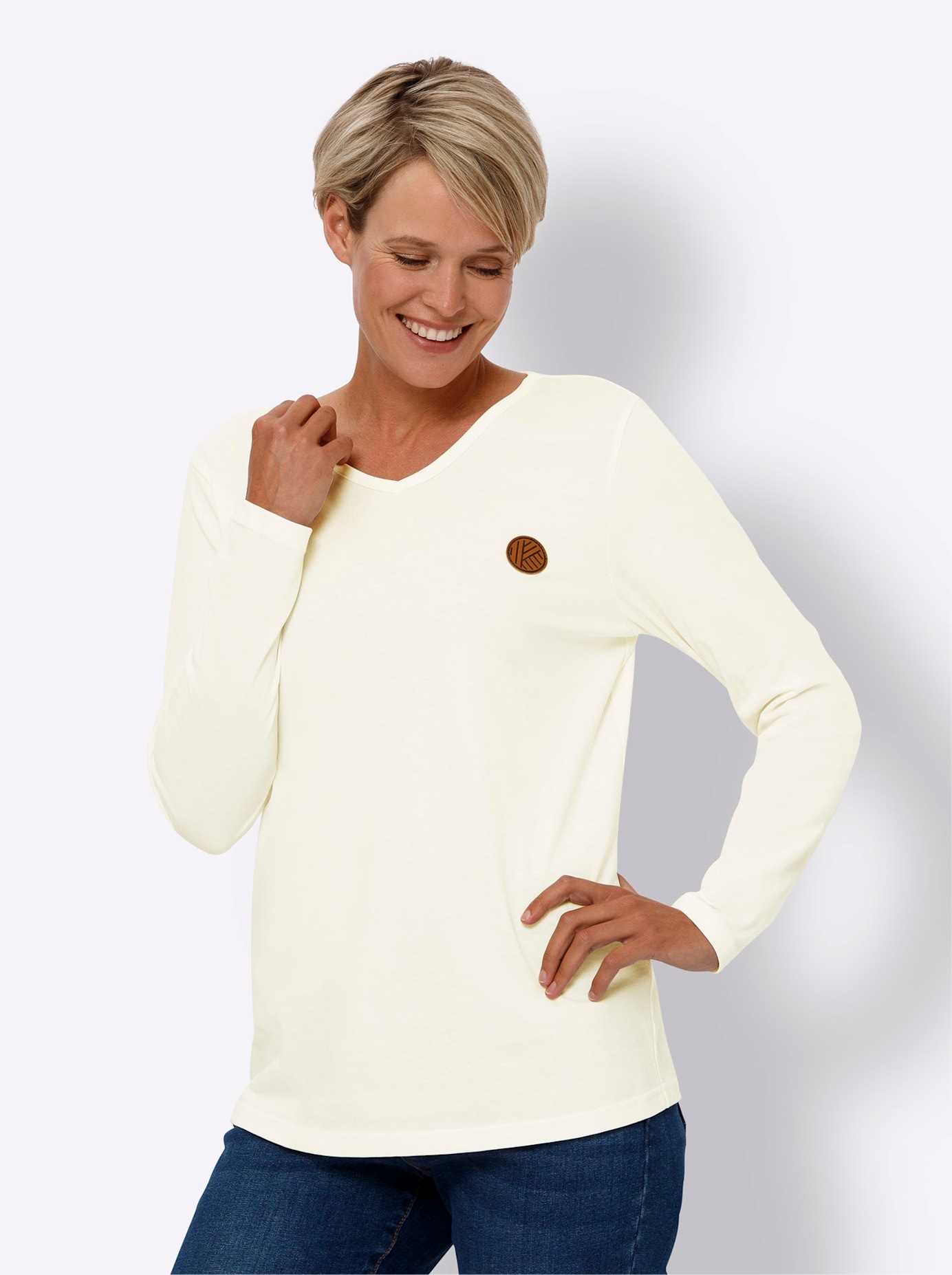 Classic Basics V-Shirt "Langarm-Shirt", (1 tlg.) günstig online kaufen