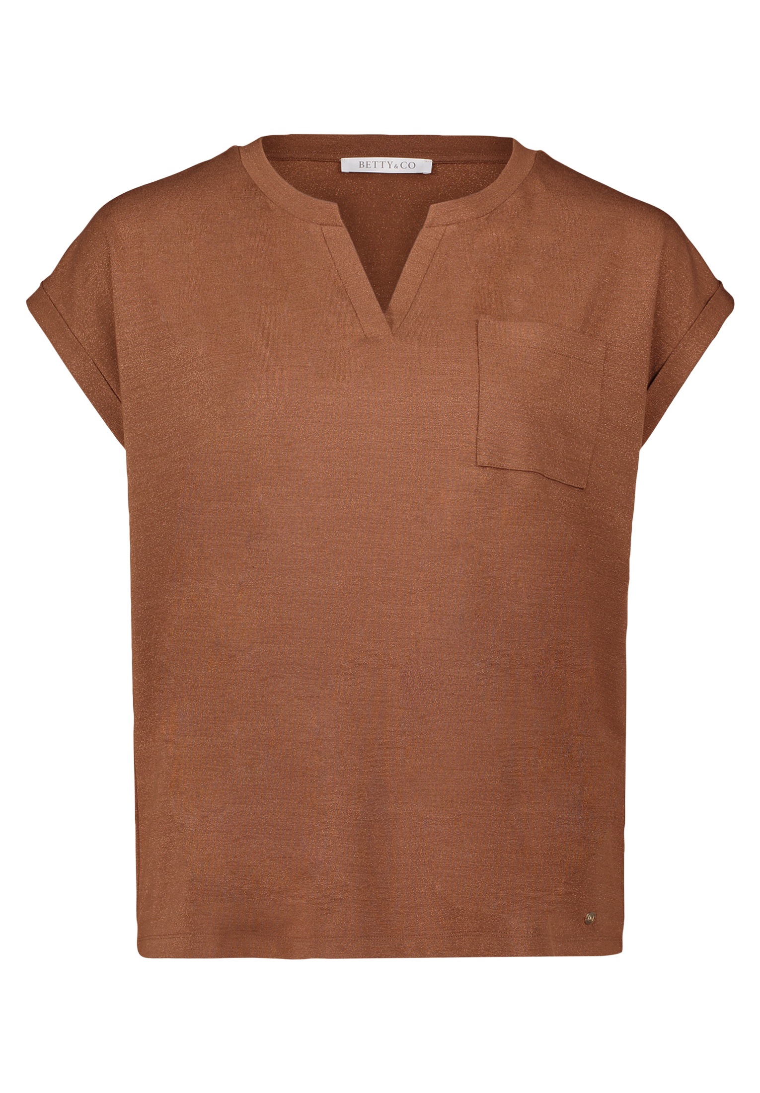 Betty&Co Kurzarmshirt "Betty & Co Casual-Shirt mit Perlen", (1 tlg.), Glitz günstig online kaufen