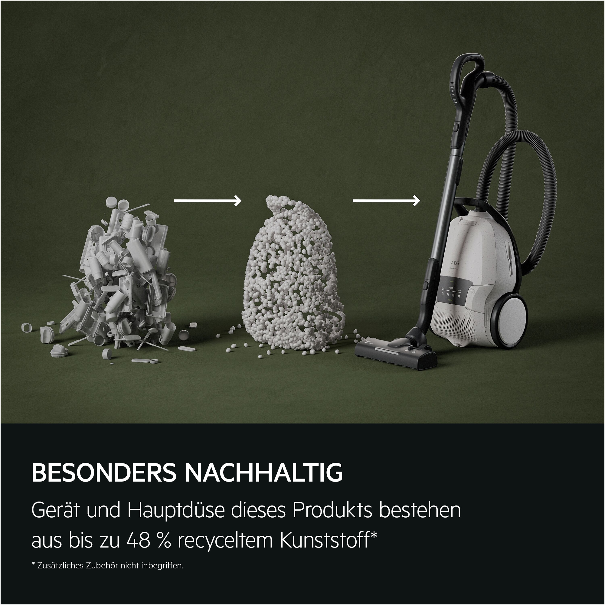 AEG Bodenstaubsauger »ULTIMATE 8000 STAUBSAUGER (AB81U1SW)«, 650 W, mit Beutel, Starke Saugkraft, Automodus, inkl. Zusatzdüsen, 48 % Recyclingmaterial