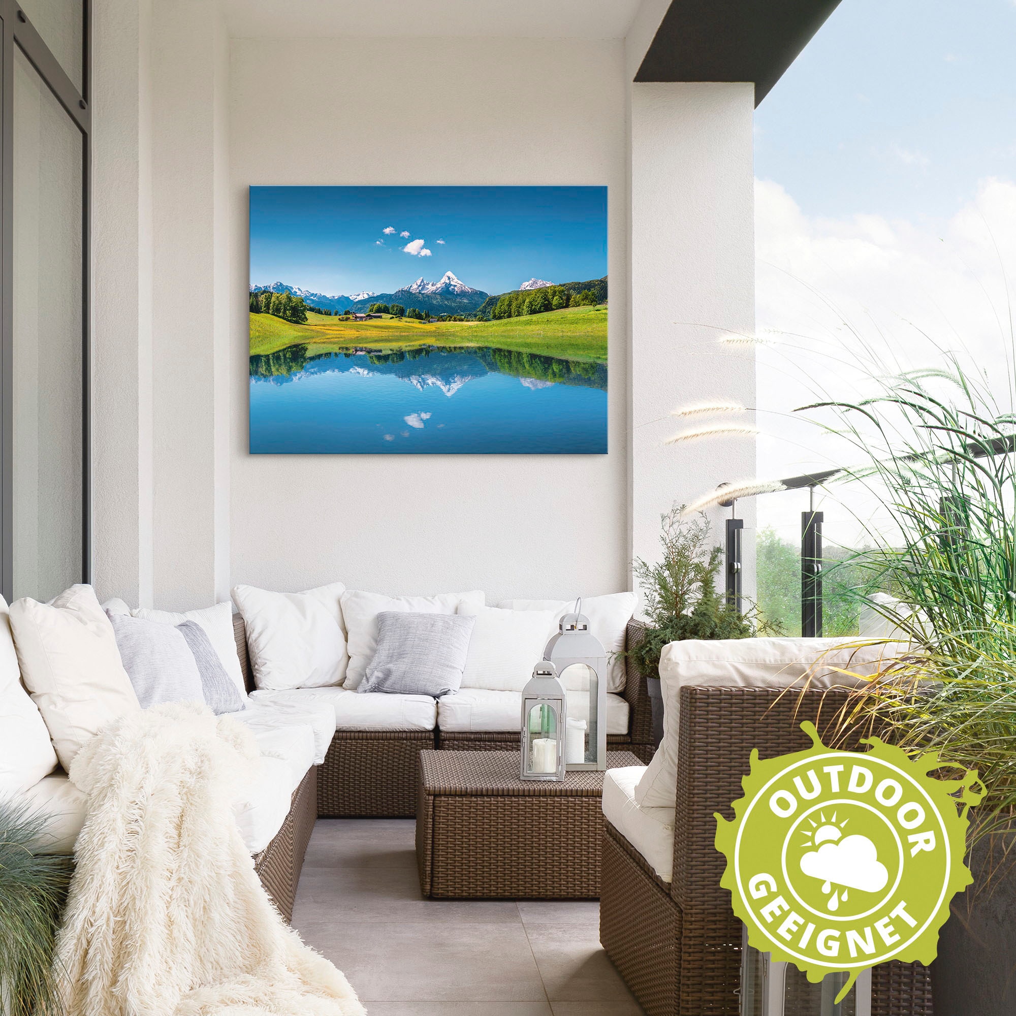 Artland Wandbild »Landschaft in den Alpen«, Berge, (1 St.), als Alubild, Outdoorbild, Leinwandbild, Poster in verschied. Größen