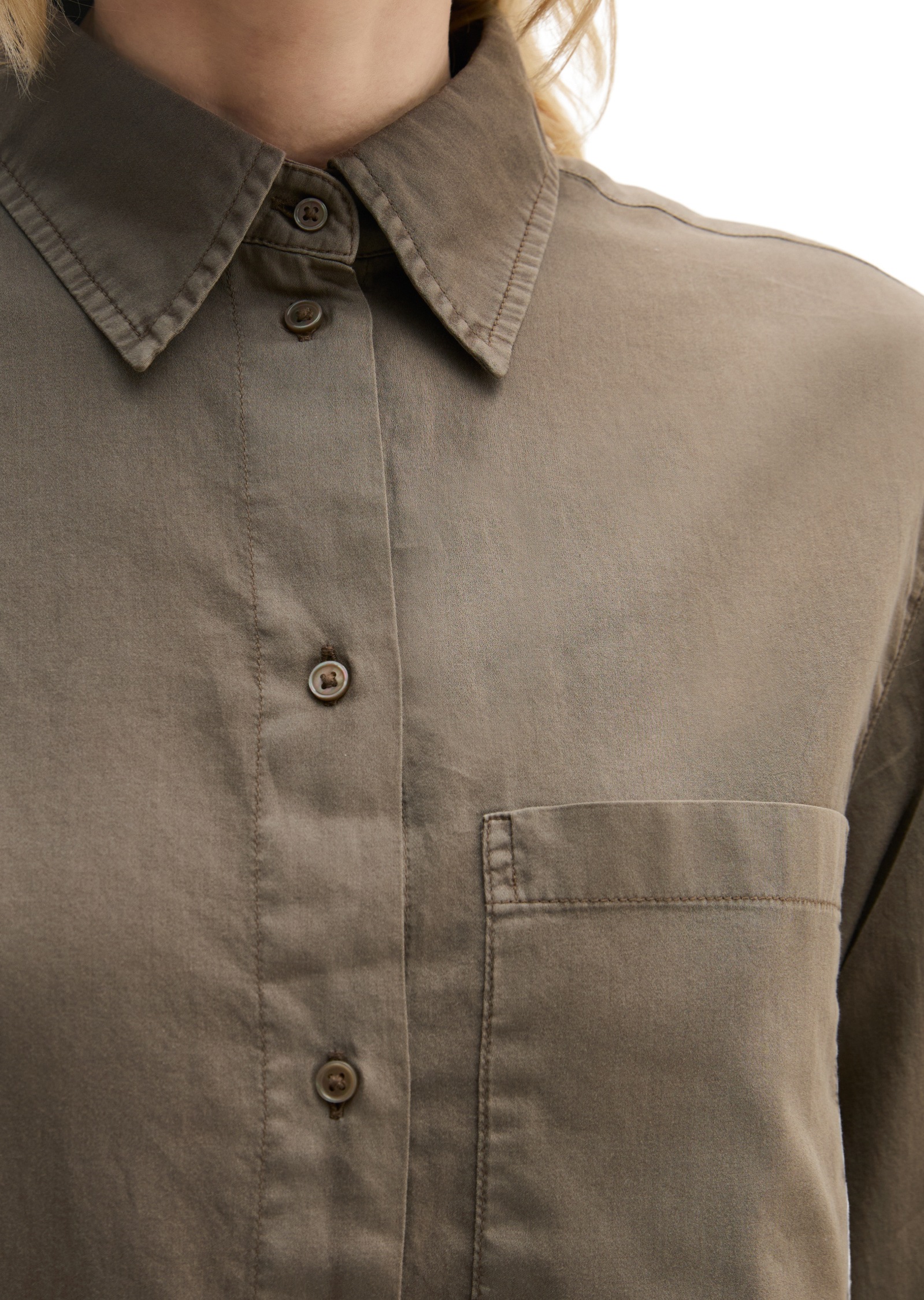 Marc O'Polo Langarmbluse »aus Baumwoll-Satin«