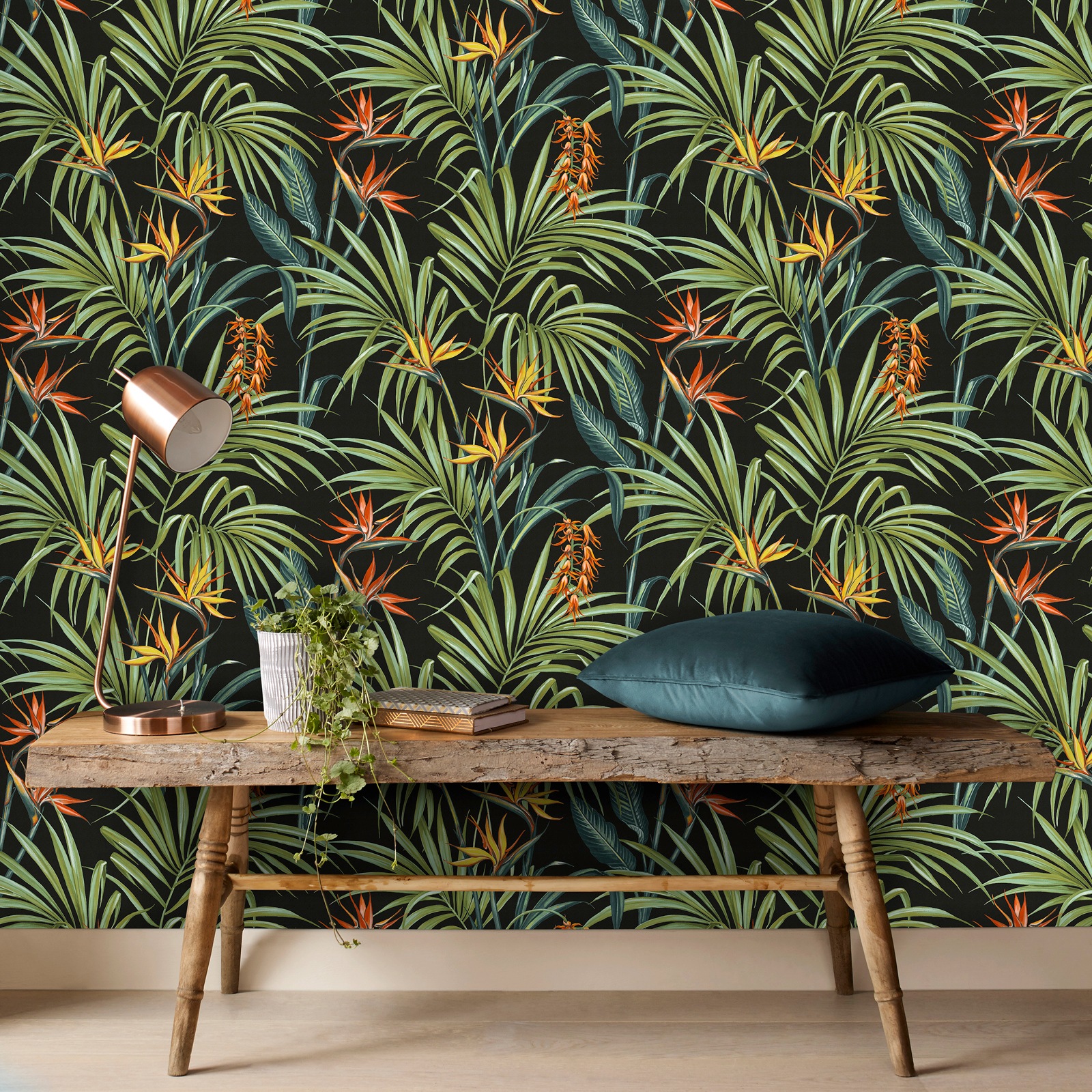 Superfresco Easy Vliestapete »Strelitzia Blätter« gemustert FSC® zertifiziert, mit lebhaftem Druck, 10 Meter Länge