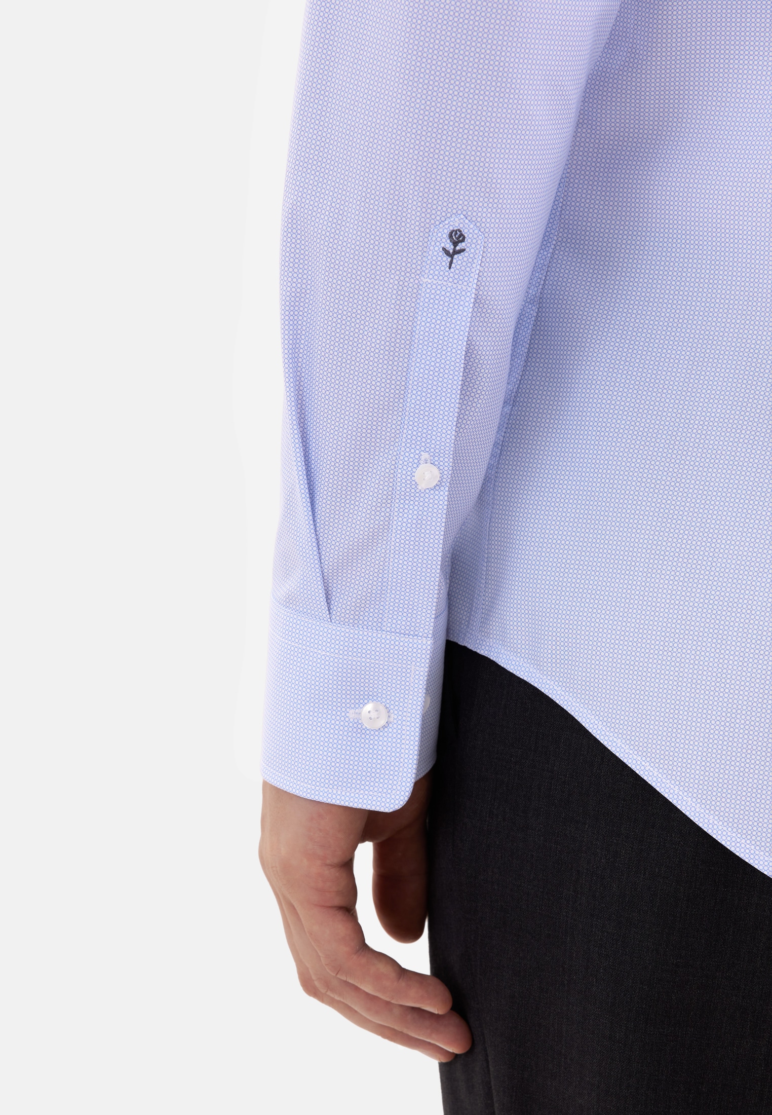 seidensticker Businesshemd »Schwarze Rose« Slim 1/1 Kentkragen Druck