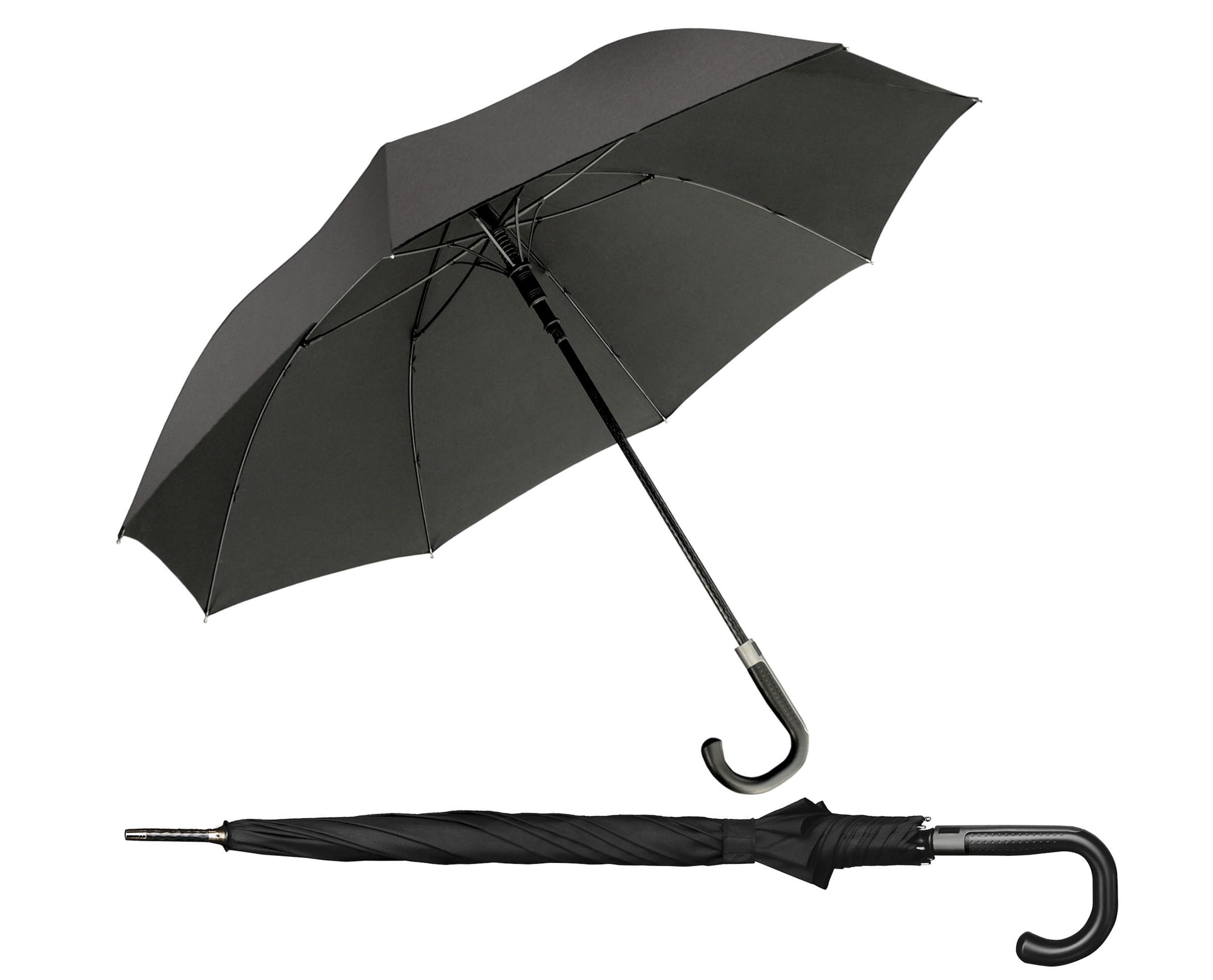 Stockregenschirm »Automatik W330, schwarz«, Regenschirm für Zwei, mit Automatik und...