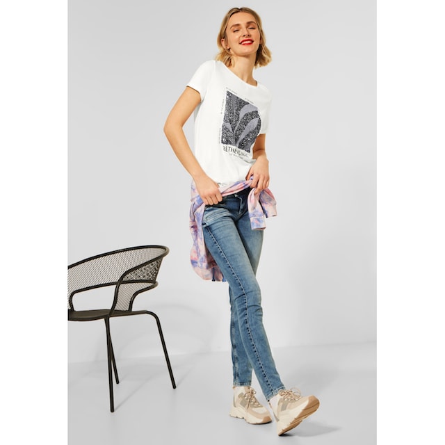 STREET ONE T-Shirt, mit Pailletten online bestellen | BAUR