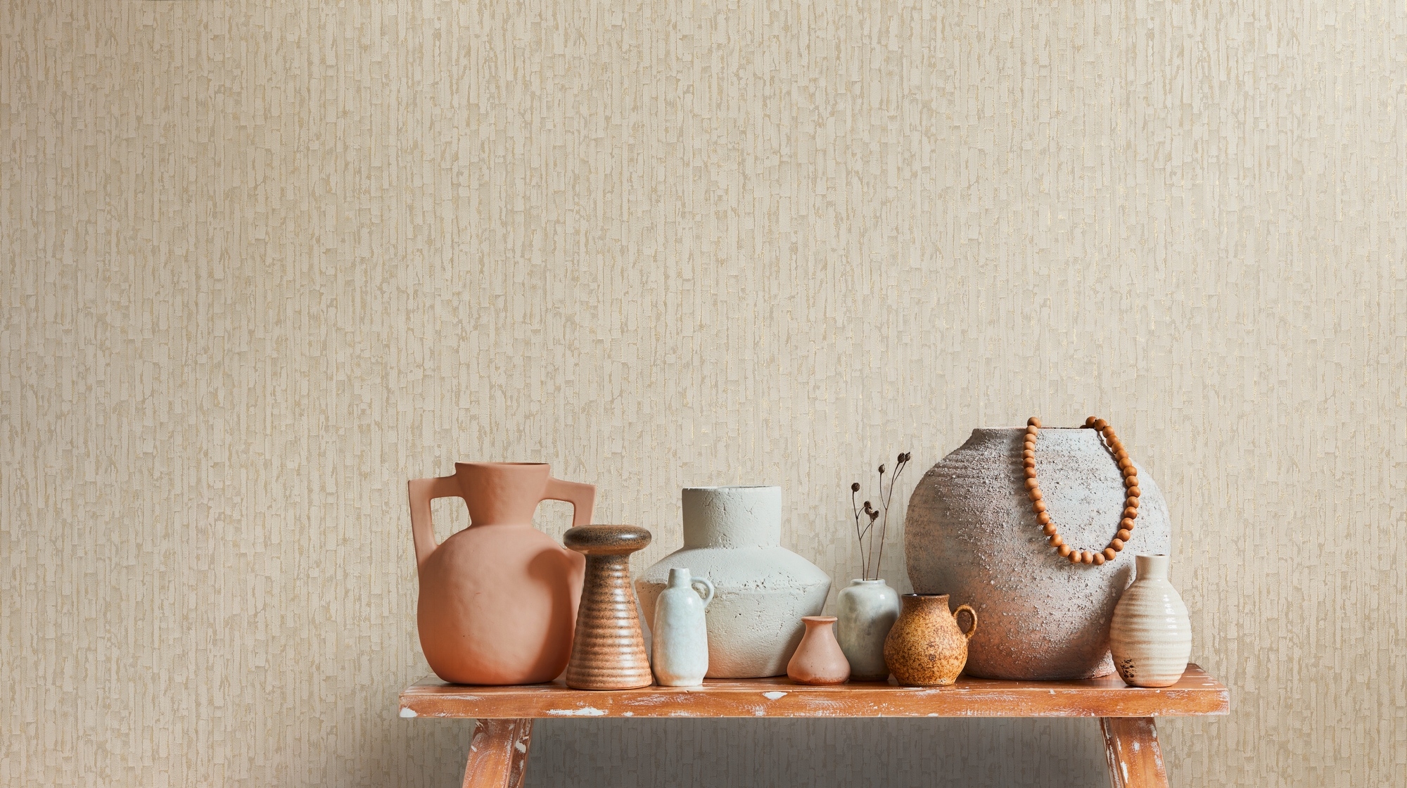 living walls Vliestapete »Strukturtapete 3D-Effekt Farbvarianten modern« glänzend strukturiert