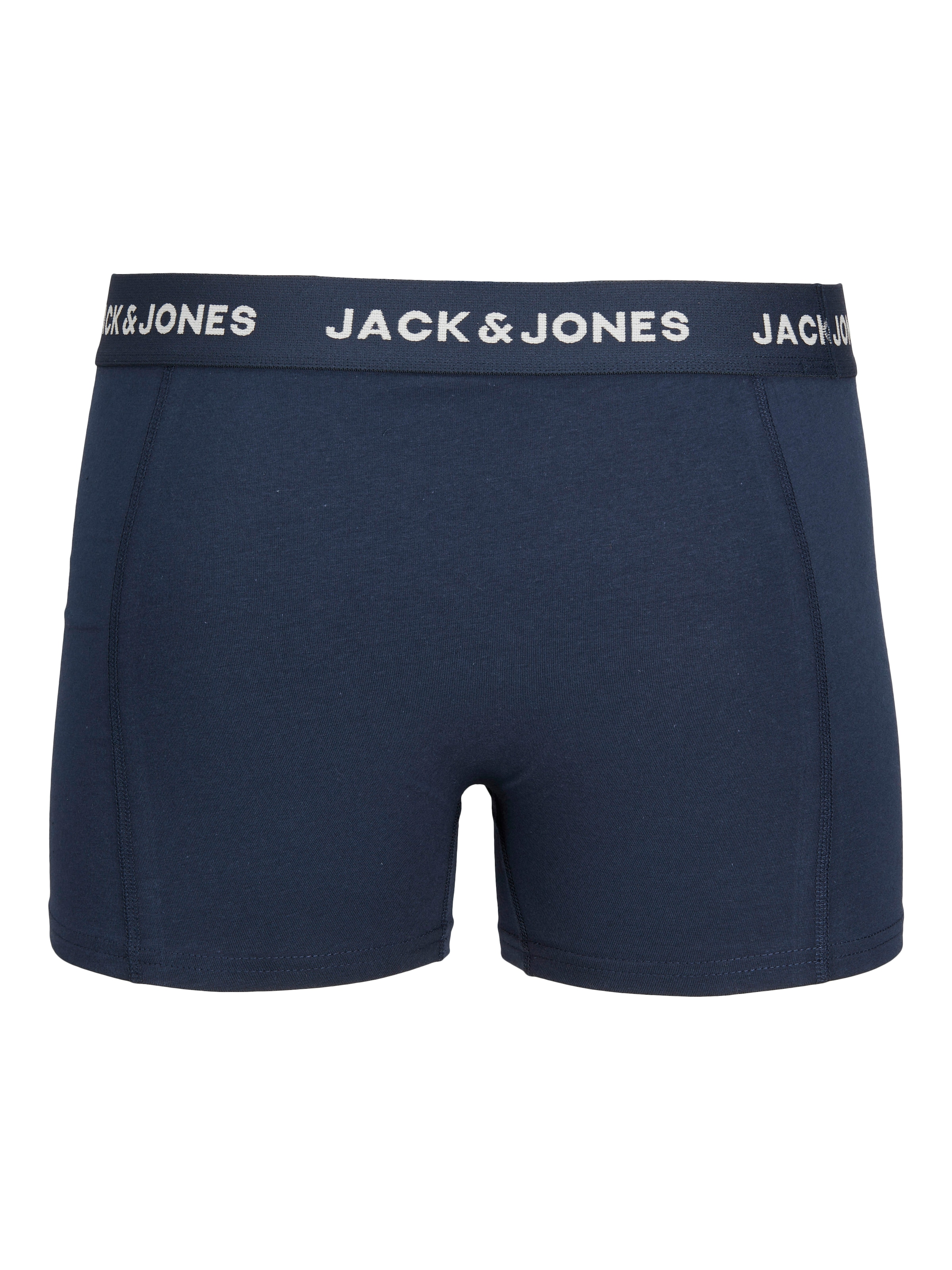 Jack & Jones Boxer »JACANTHONY  im 3er Pack mit Logo-Bund und weichem Griff« Packung, 3 Stk. unifarben mit Farbeinsatz, modisch, eng anliegend, Baumwollmischung