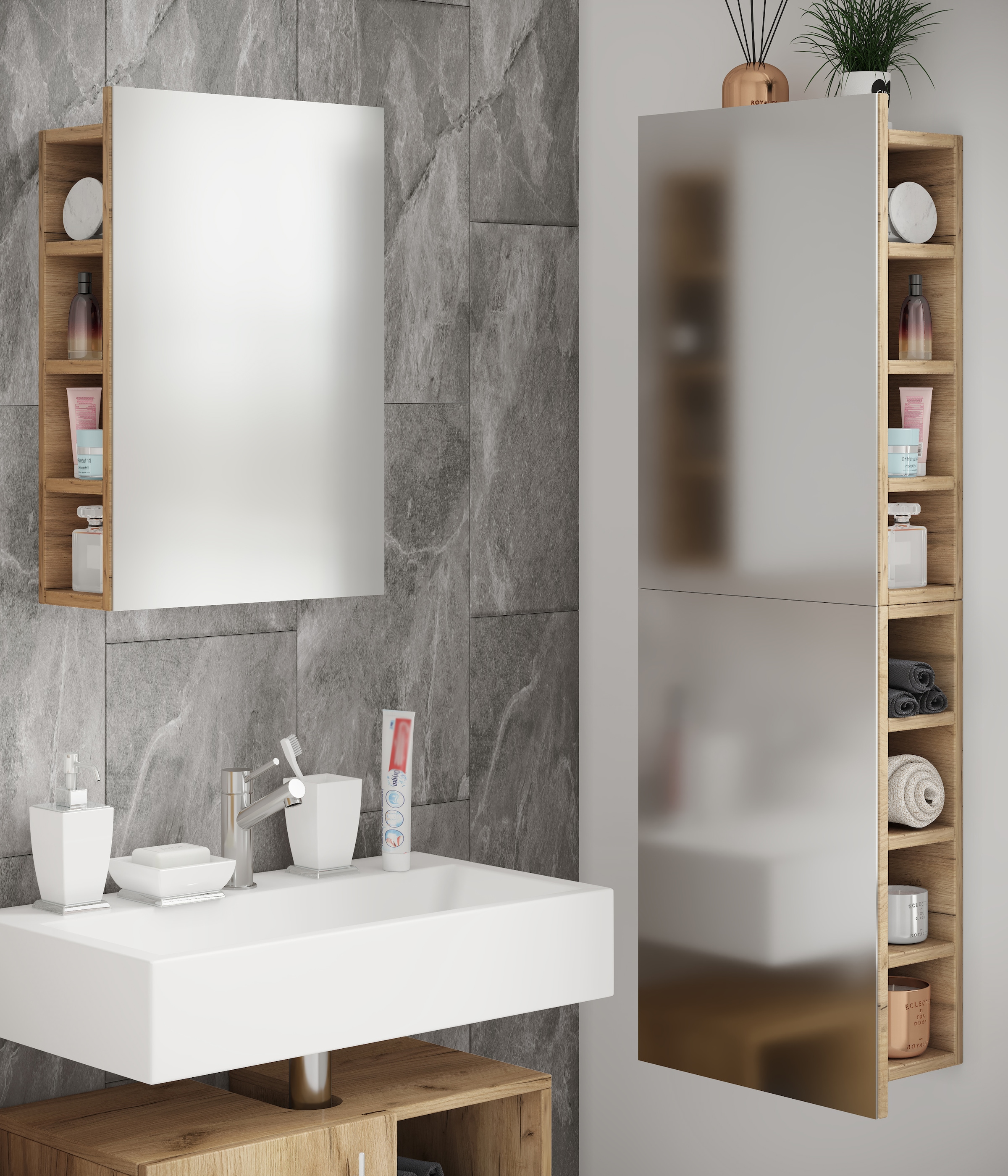 VCM Badspiegel »Badmöbel Spiegelschrank Spiegel Flandu XL«