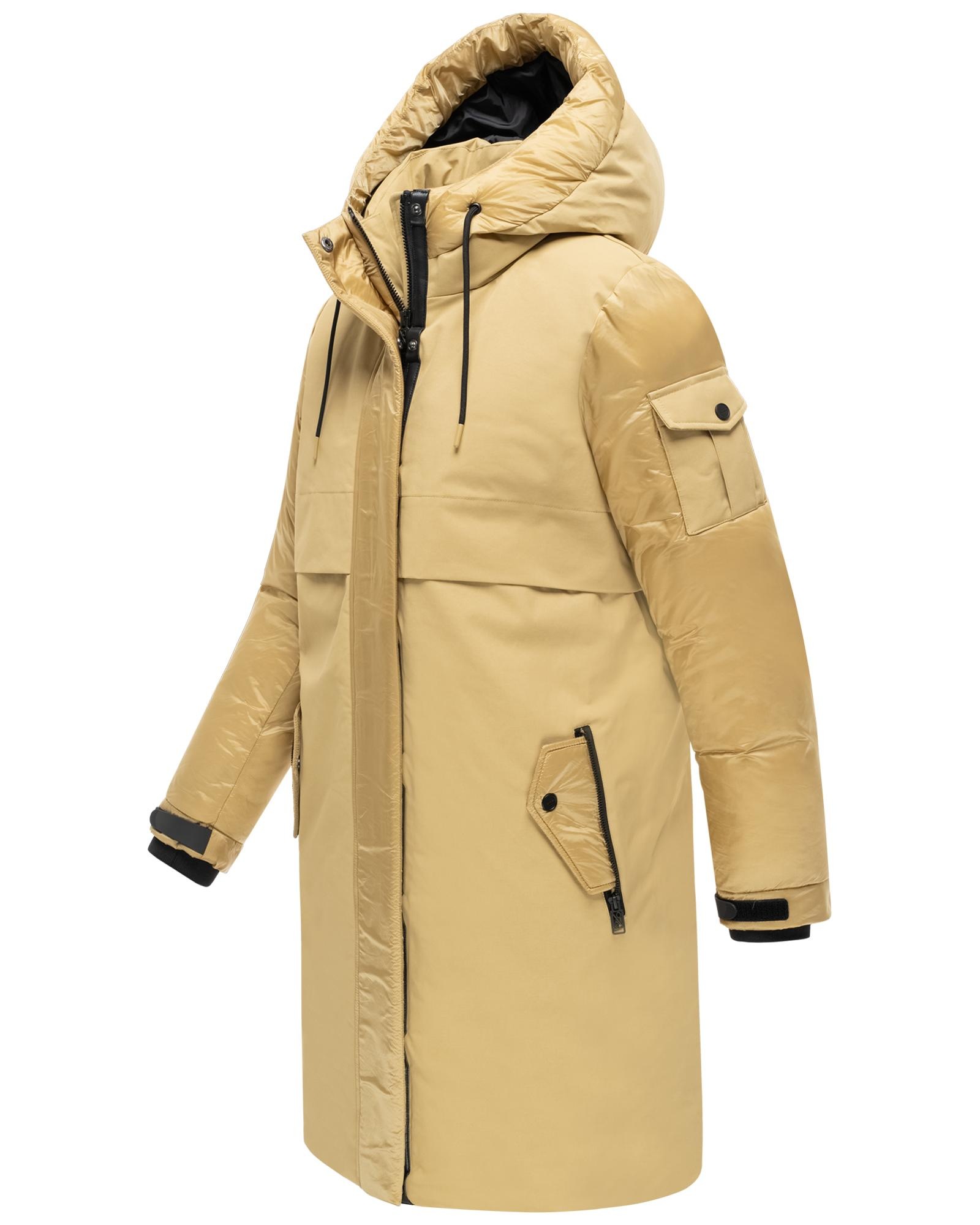 Navahoo Funktionsmantel »Peakstorm 14« Modischer Damen Wintermantel aus Materialmix