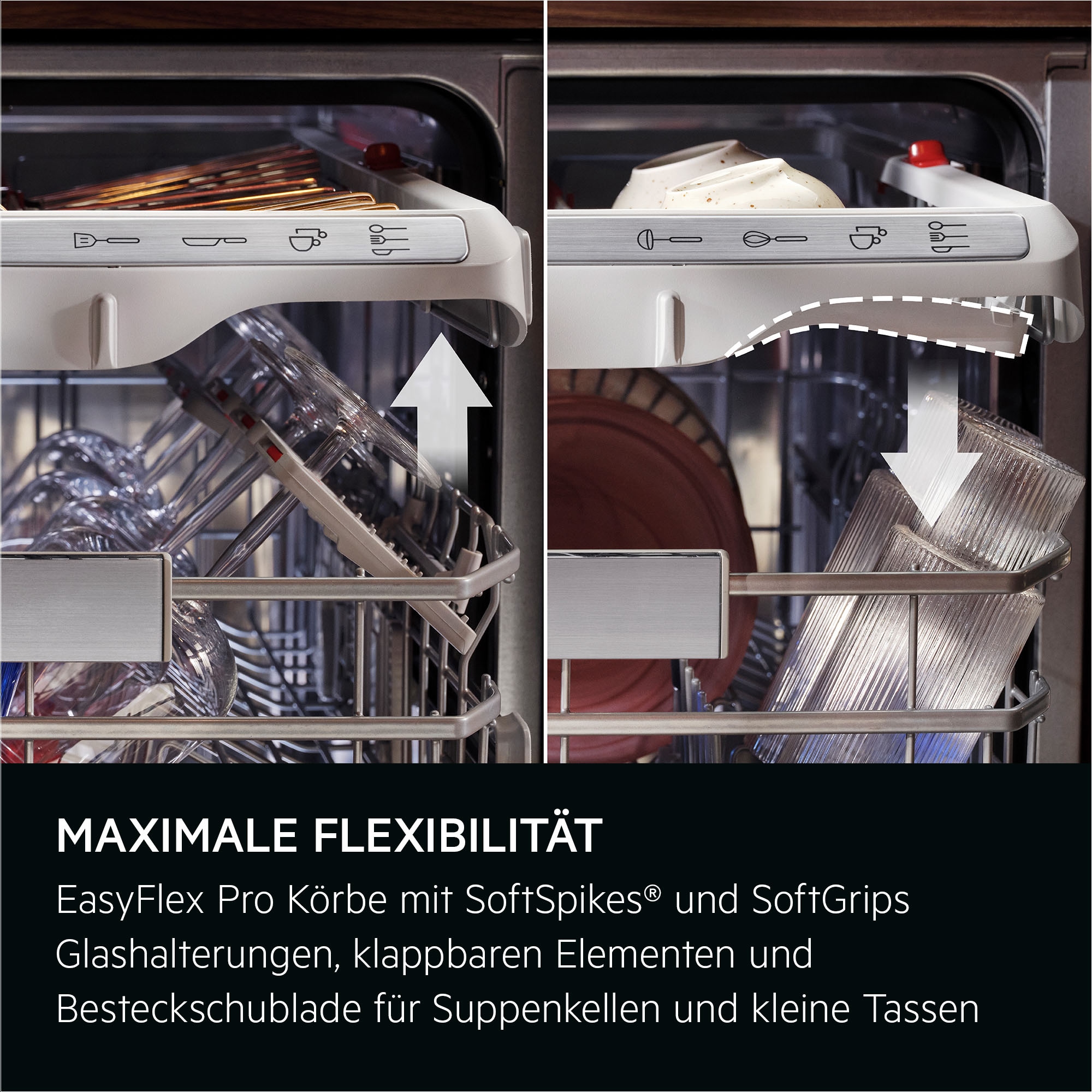 AEG teilintegrierbarer Geschirrspüler 9000 »GT9200X2SCM« Leise Spülmaschine 38 dB kraftvoll gegen Eingebranntes EEK A-10 %