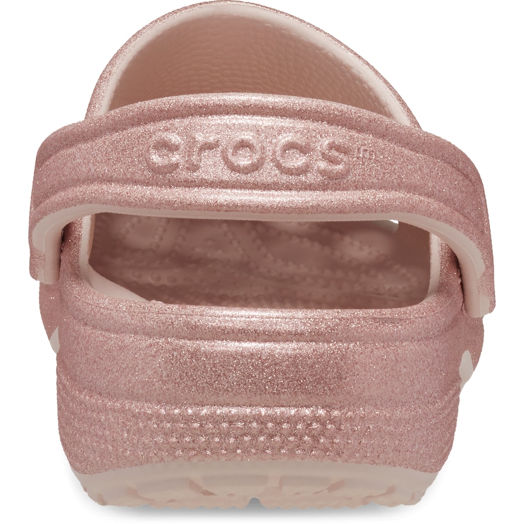 Crocs Hausschuh »Classic Glitter Clog, Badesandale,«, Sommerschuh, Schlappen, Schlupfschuh mit Glitzer verziert