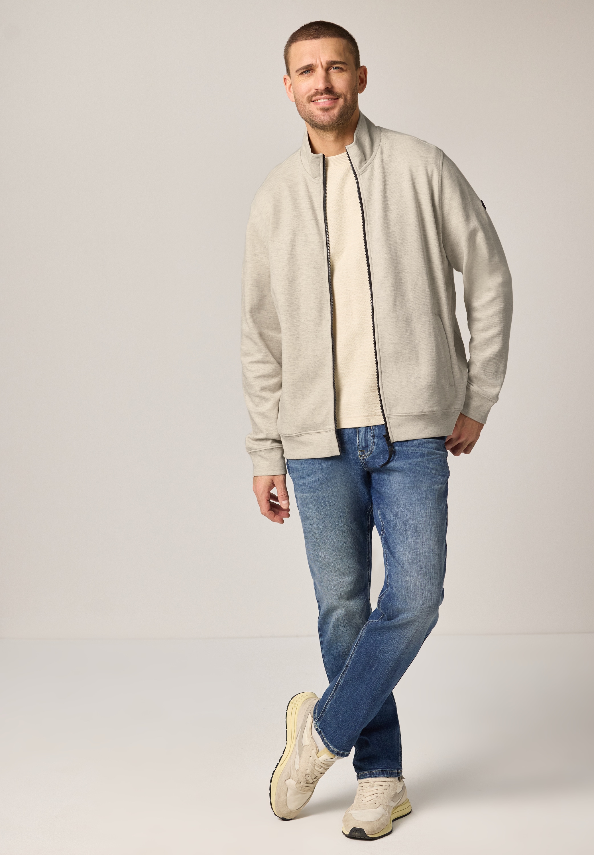 STREET ONE MEN Kurzjacke ohne Kapuze mit Stehkragen