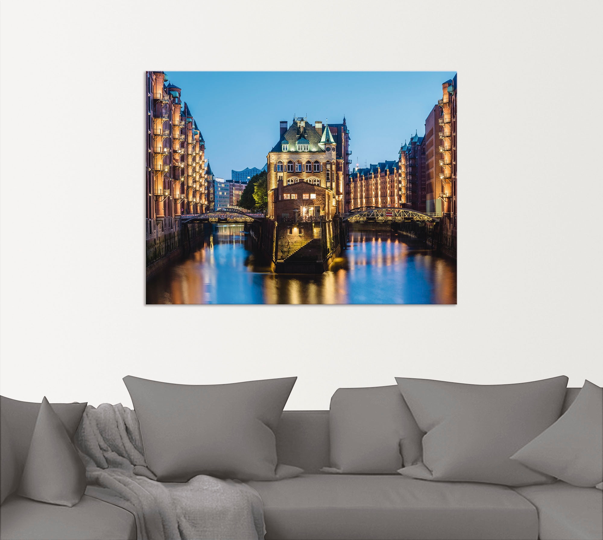 Artland Wandbild "Hamburg Wasserschloss in Speicherstadt 2", Gebäude, (1 St günstig online kaufen