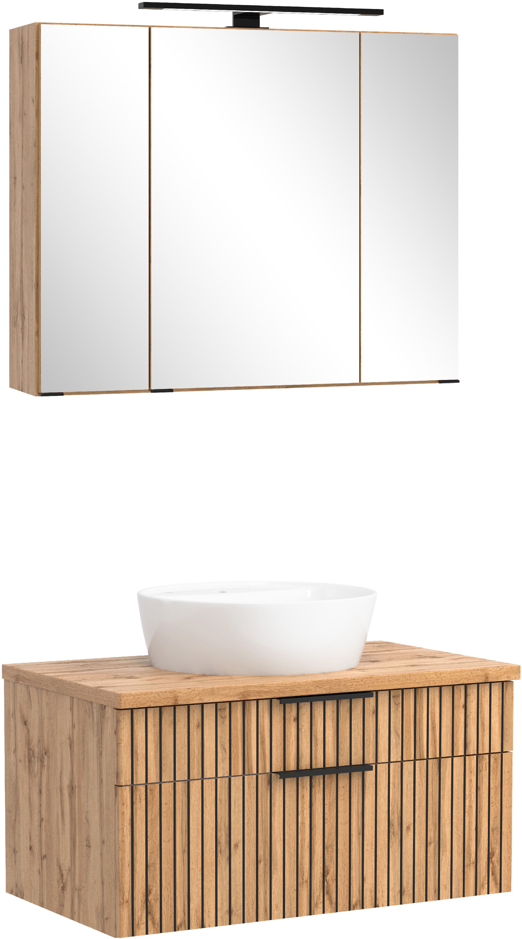 welltime Badmöbel-Set "Welltime, Carlton Waschtisch-Set, 80 oder 120 cm, ge günstig online kaufen