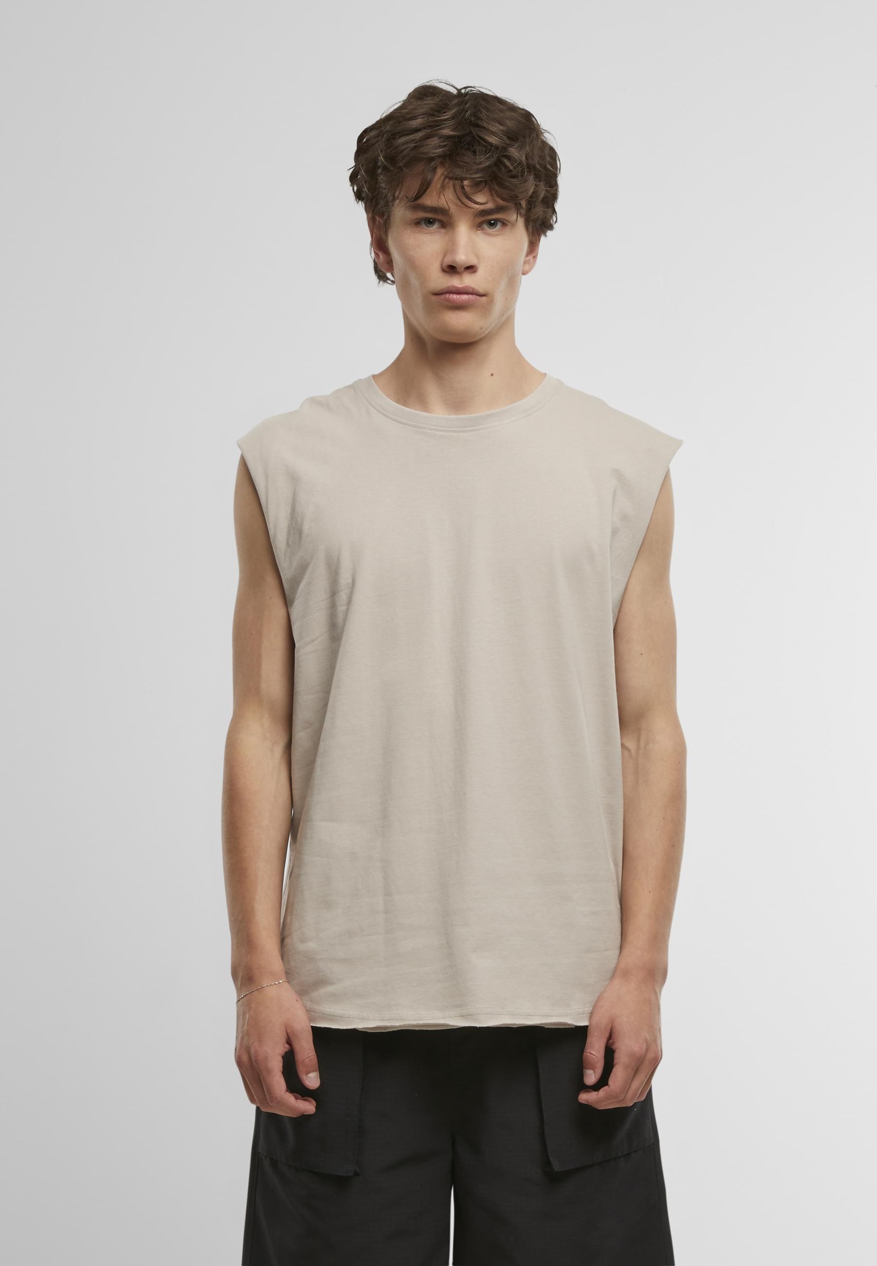 URBAN CLASSICS T-Shirt »Urban Classics Herren Open Edge Sleeveless Tee«, (1 tlg.)