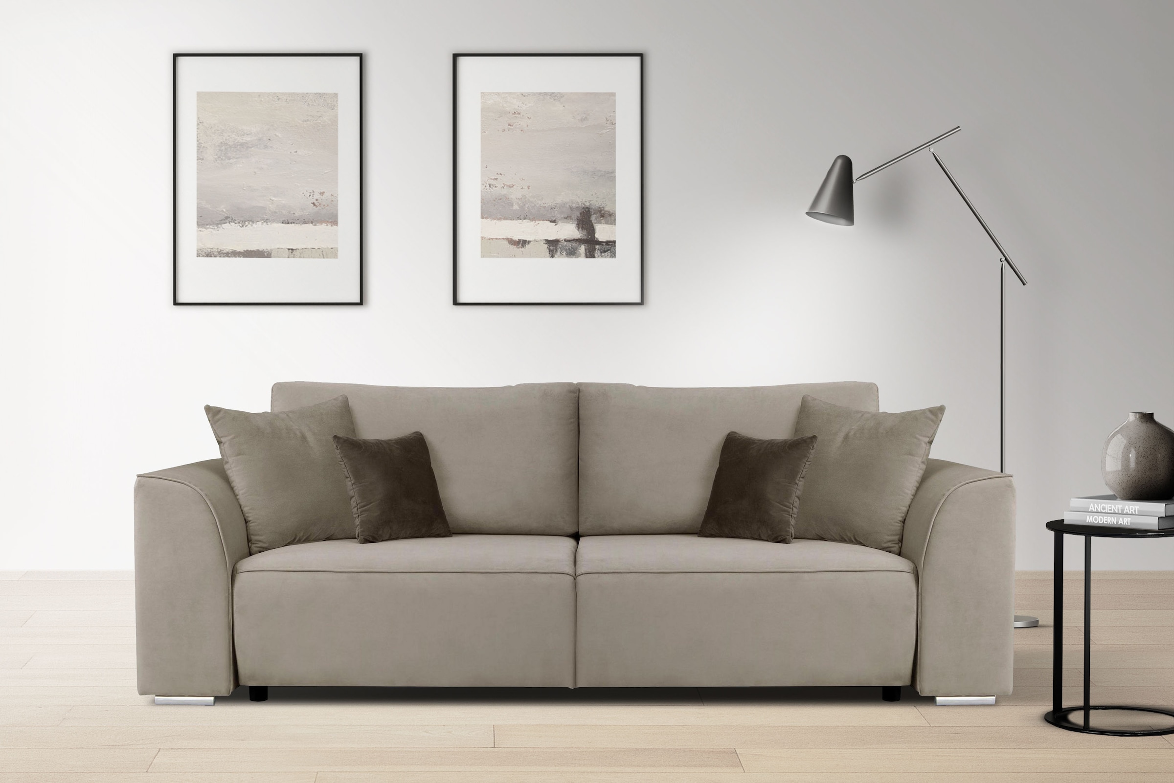 OTTO home 3-Sitzer "BEATRICE, B: 250 cm - wahlweise mit Bettfunktion" u. Be günstig online kaufen