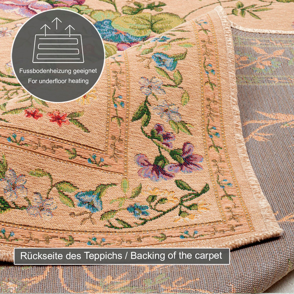 THEKO Flomi Sagrini Flatweave Rug Beige 60x90cm 3