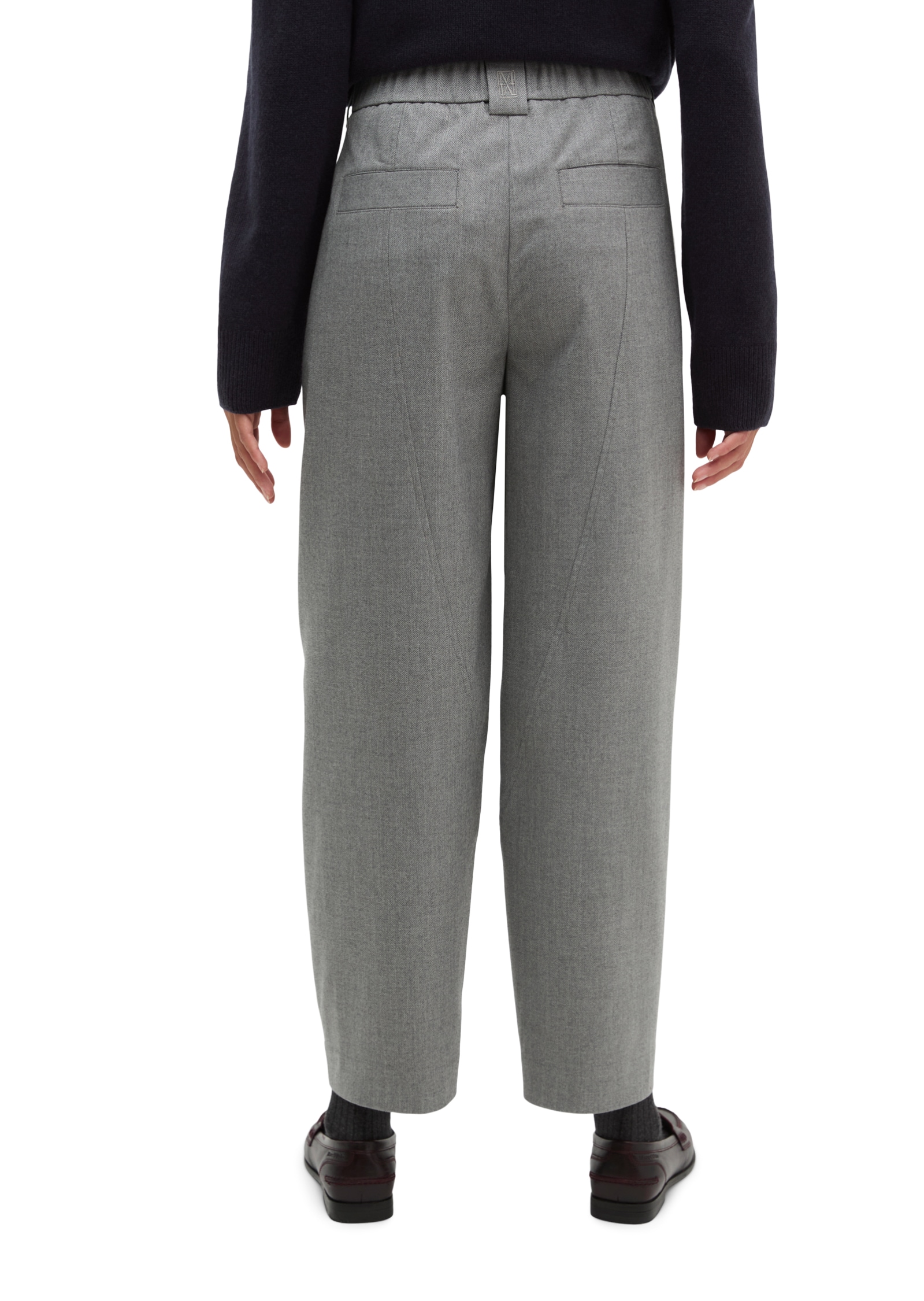 Marc O'Polo Stoffhose »MINU BARREL«  in Woll-Optik, Barrel Fit