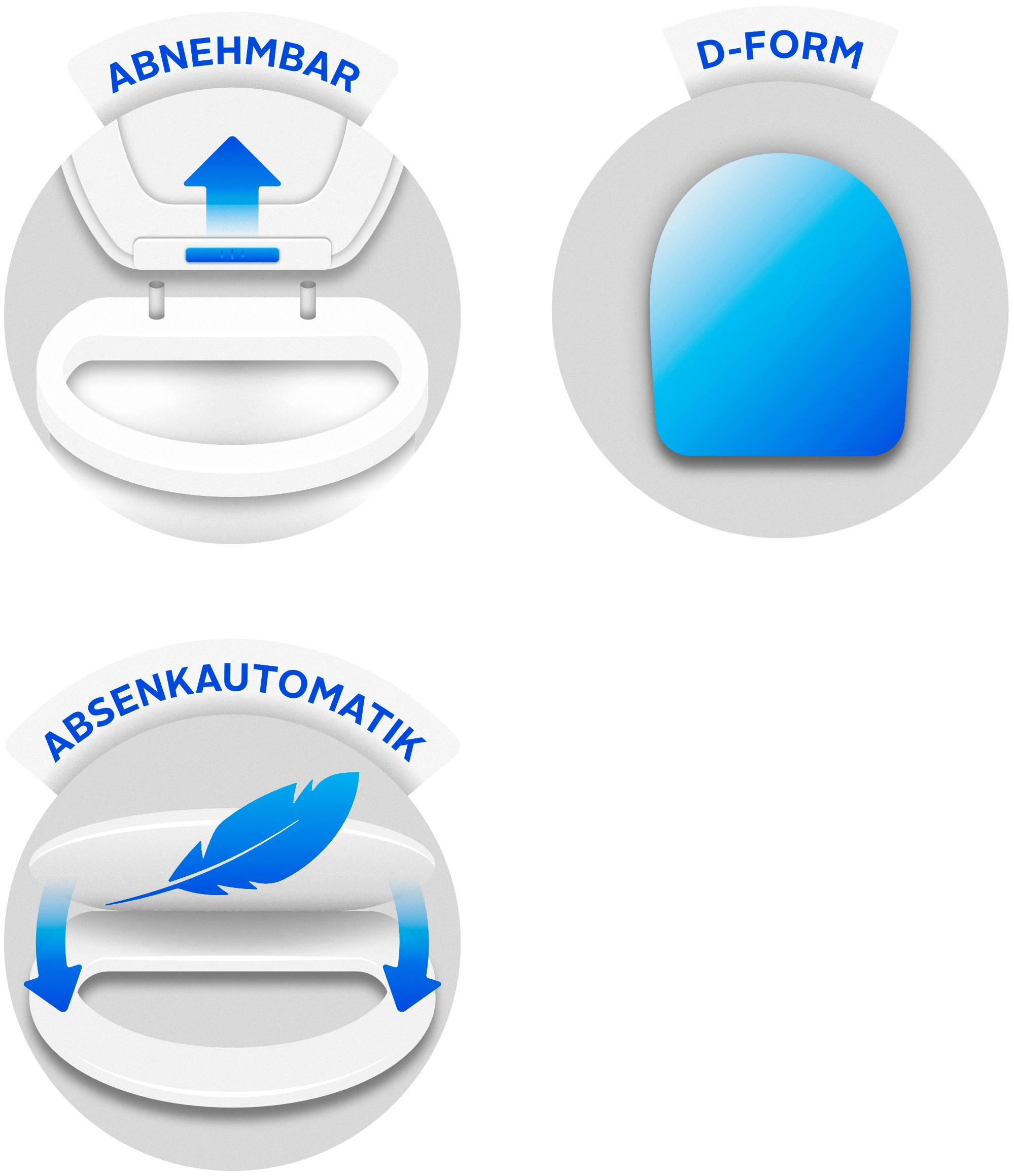 CORNAT WC-Sitz »Superflaches Design - Pflegeleichter Duroplast - Quick up«