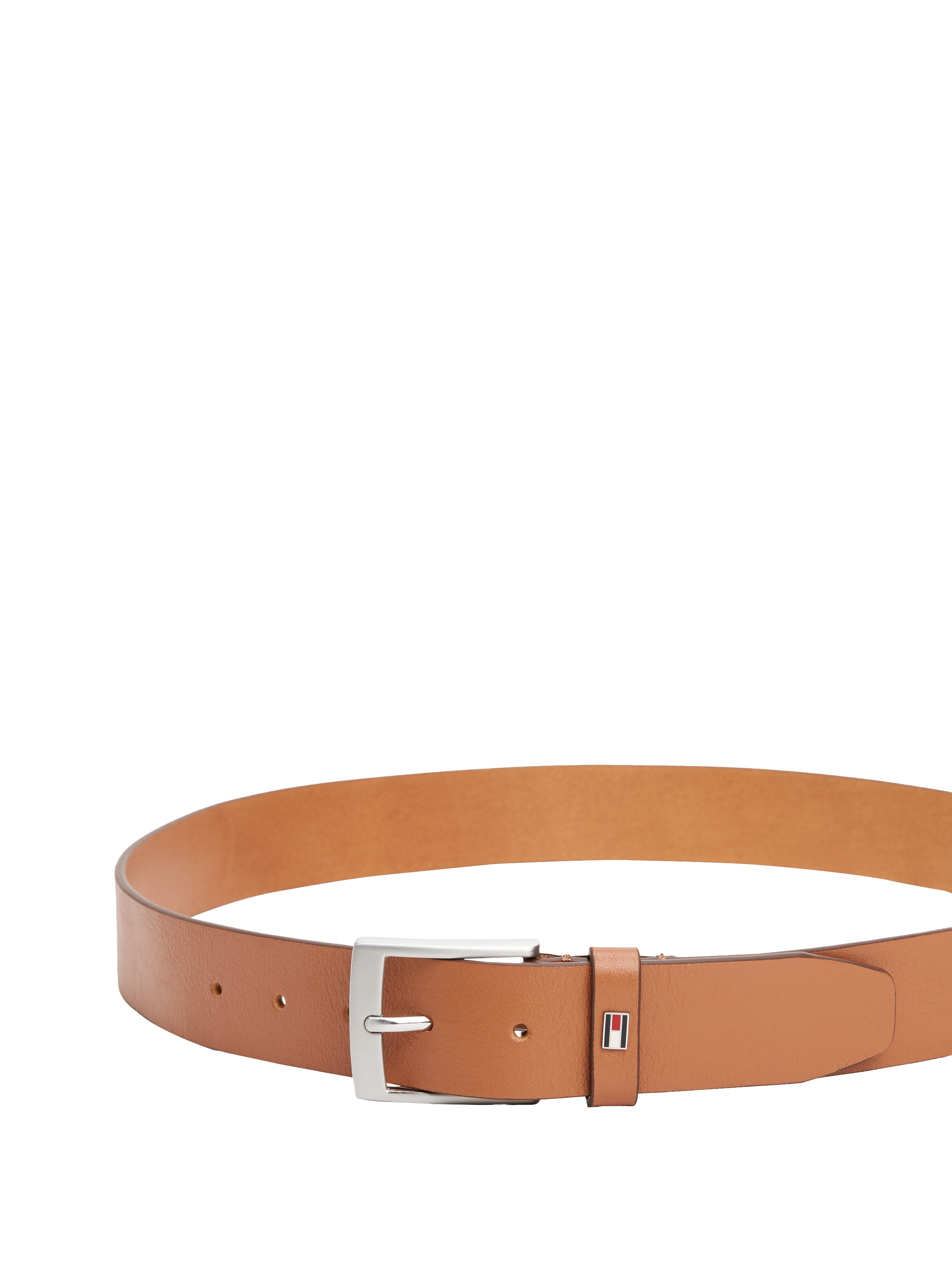Tommy Hilfiger Ledergürtel »ADAN 3.5 cm breit EXT« Metalllogopatch, Einfachdornschnalle