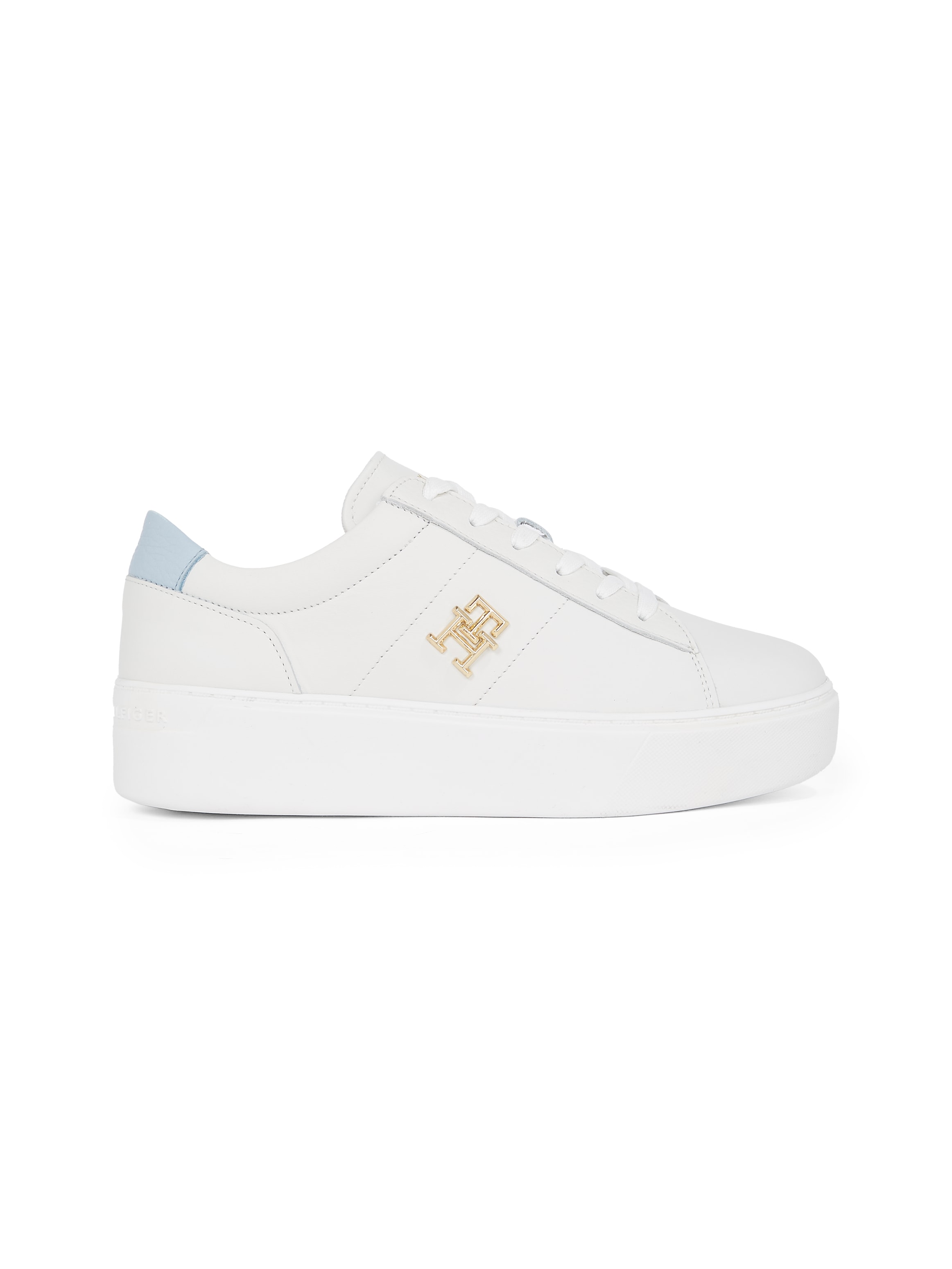 Tommy Hilfiger Plateausneaker »PLATFORM COURT SNEAKER«, Freizeitschuh, Halbschuh, Schnürschuh mit TH-Schmuckelement