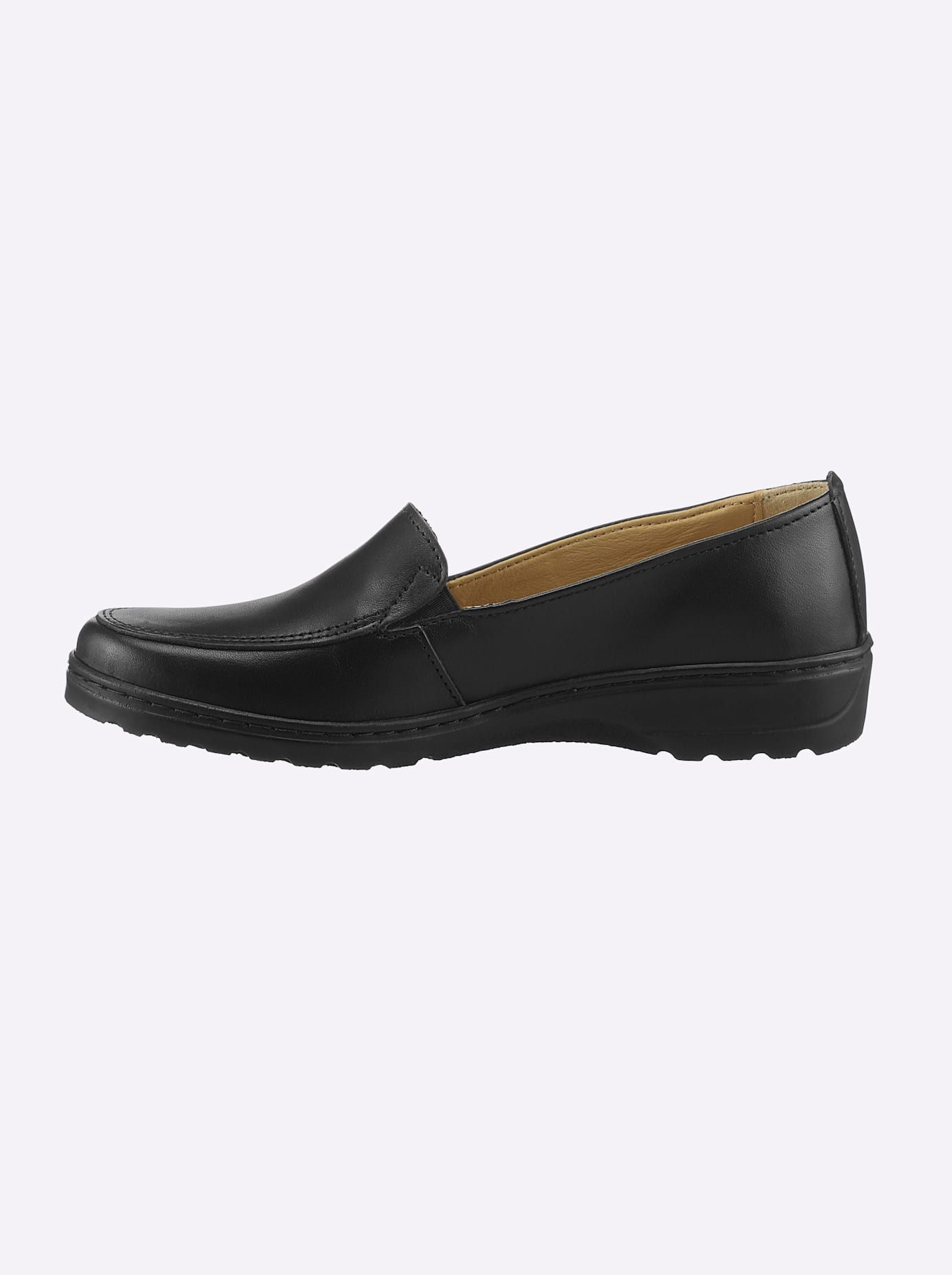 CASUAL LOOKS Damen Slipper, Gr. 42, schwarz, Glattleder, Schuhe