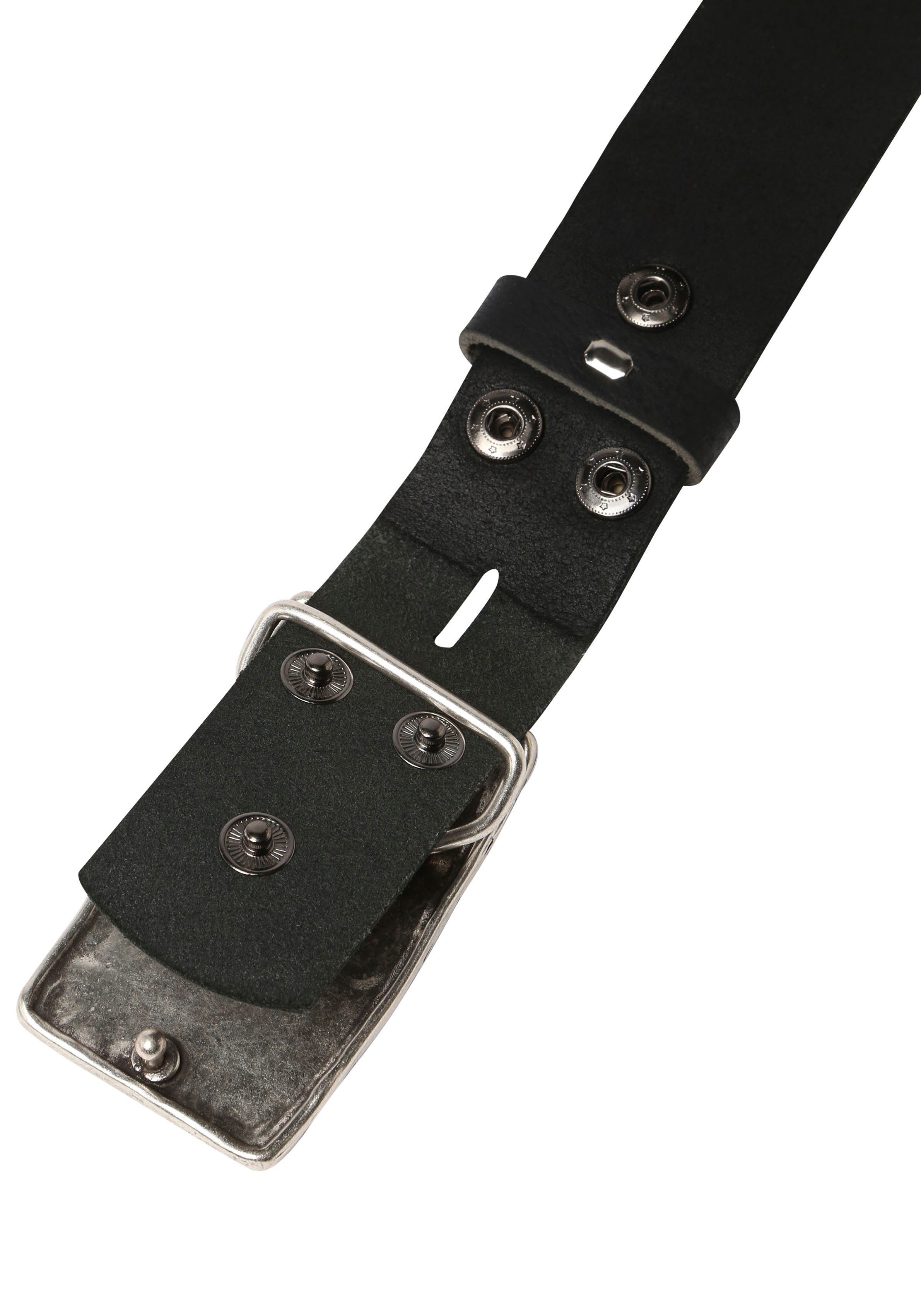 Thumbnail - Rettungsring Gürtel Ledergürtel mit austauschbarer Schließe "Feldwand Silber"