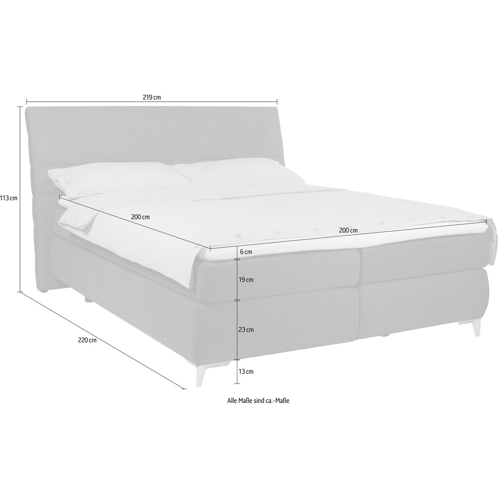 TOM TAILOR Polsterbett »SOFT LINES BED«, mit geschwungenem Kopfteil mit horizontaler Steppung