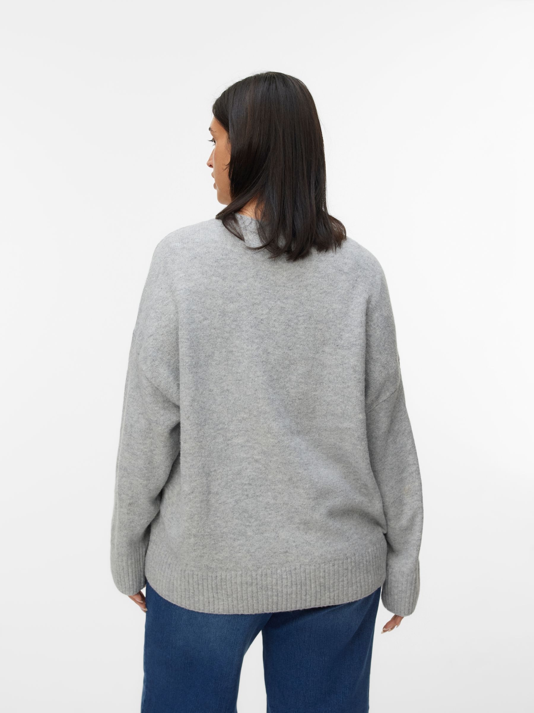 Vero Moda Curve Strickpullover "VMCBOOM LS O-NECK PULLOVER GA NOOS CUR" günstig online kaufen