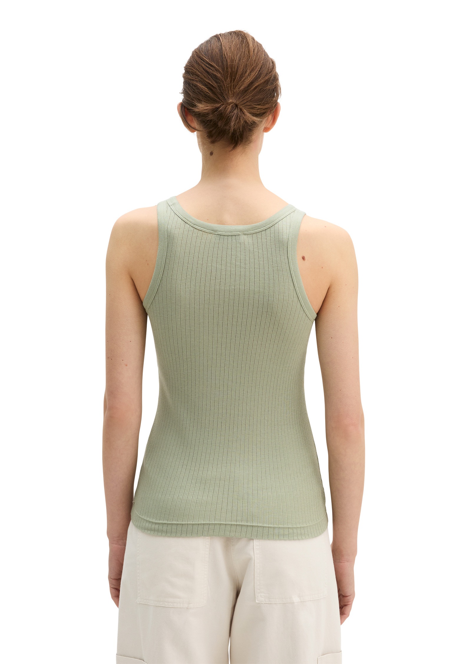 T-Shirt MARC O'POLO "aus Bio-Baumwoll-Modal-Jersey", Damen, Gr. XXS, fresh sage, Obermaterial: 50% Modal, 50% Baumwolle, unifarben, slim fit, Rundhals, Shirts T-Shirt 2
