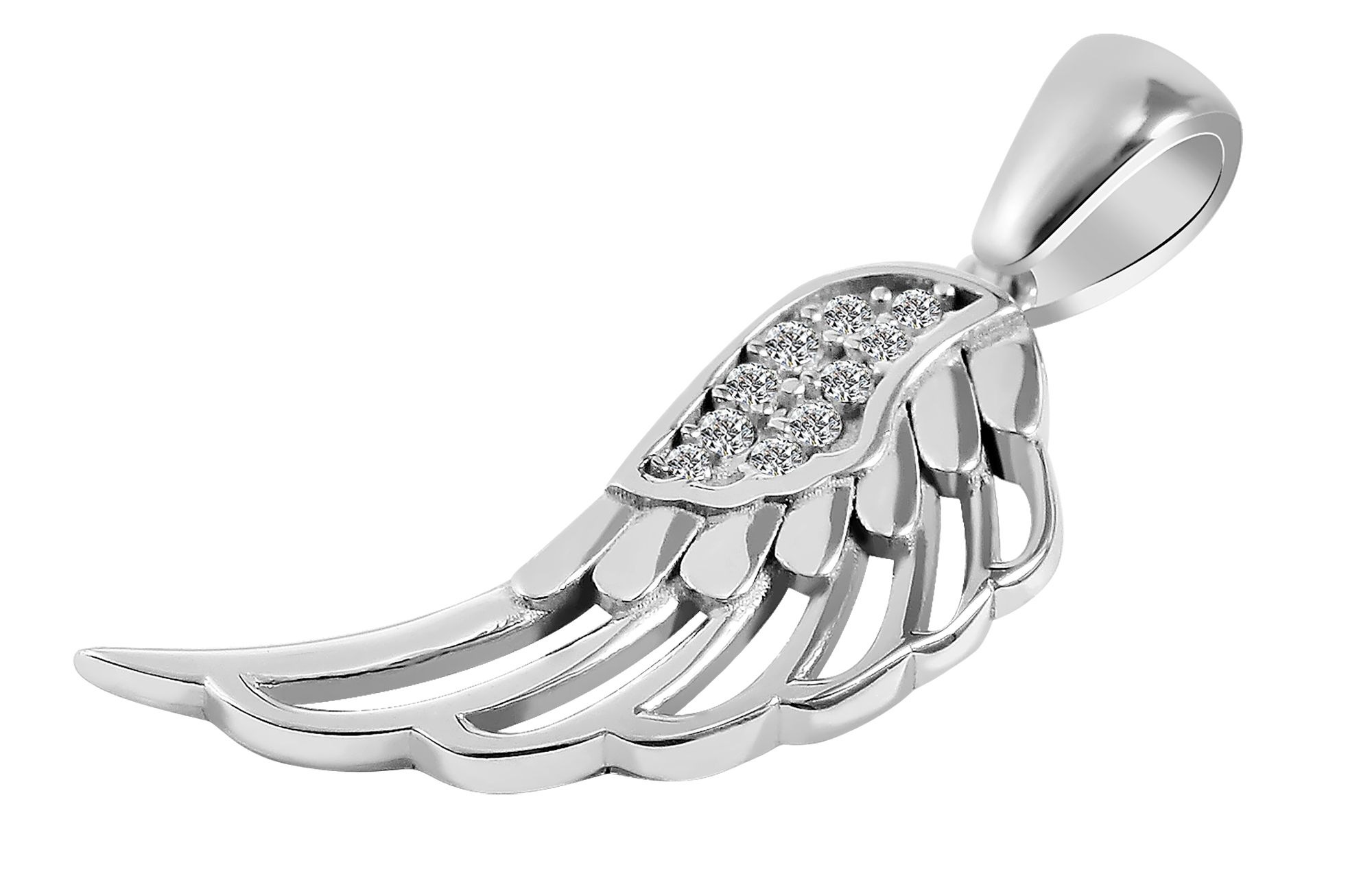 Adelia´s Kettenanhänger »Damen Anhänger – Flügel Anhänger aus 925 Silber mit Zirkonia«  Ideal als Geschenk für besondere Anlässe