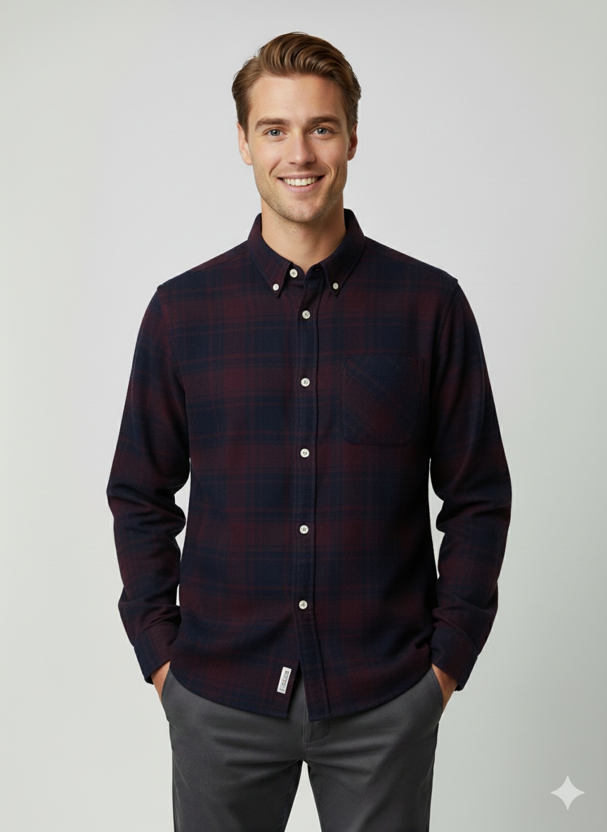 SELECTED Langarmhemd "SLHREGNOAH BRUSHED LS SHIRT D" günstig online kaufen