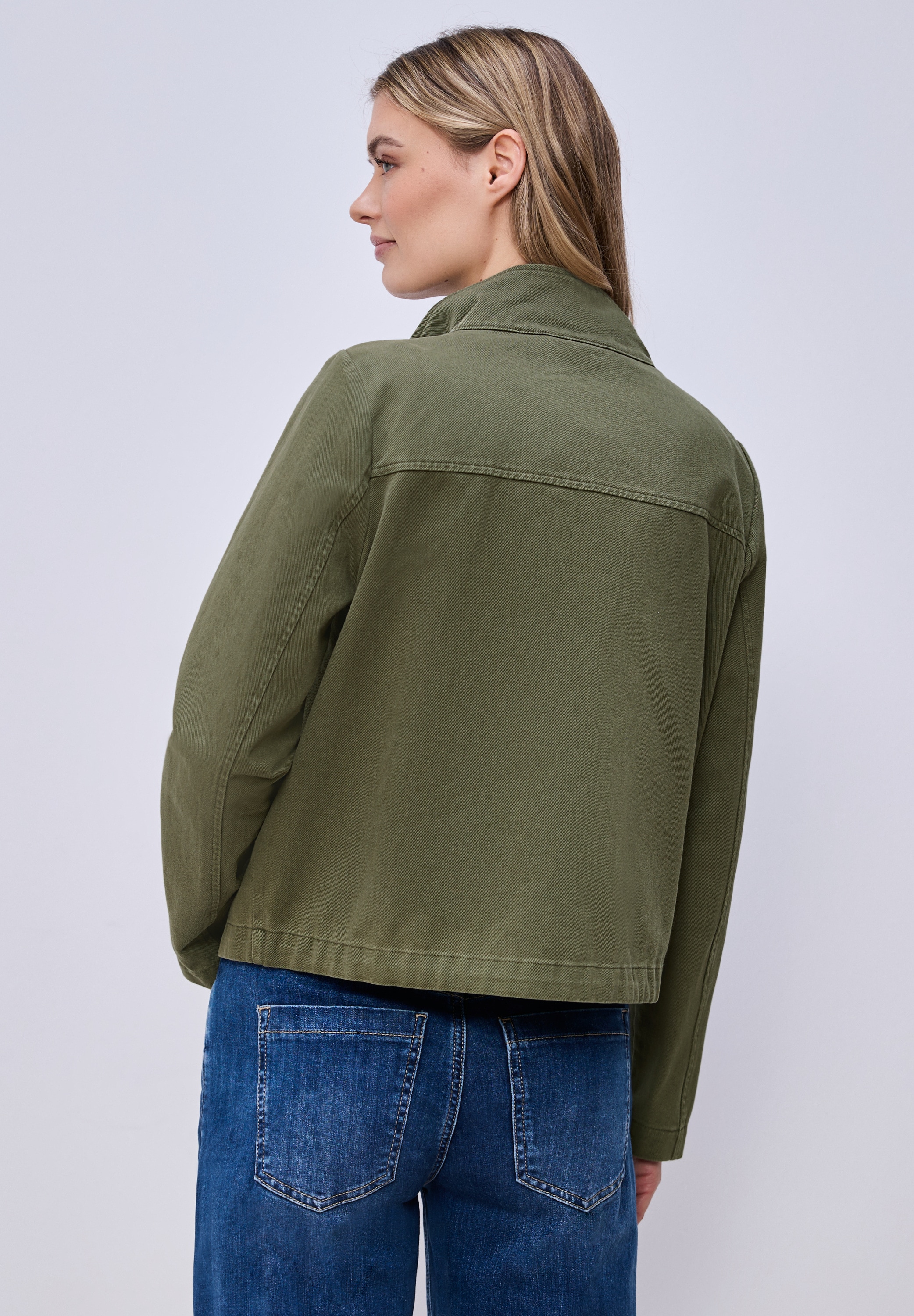 STREET ONE Kurzjacke ohne Kapuze aus reiner Baumwolle