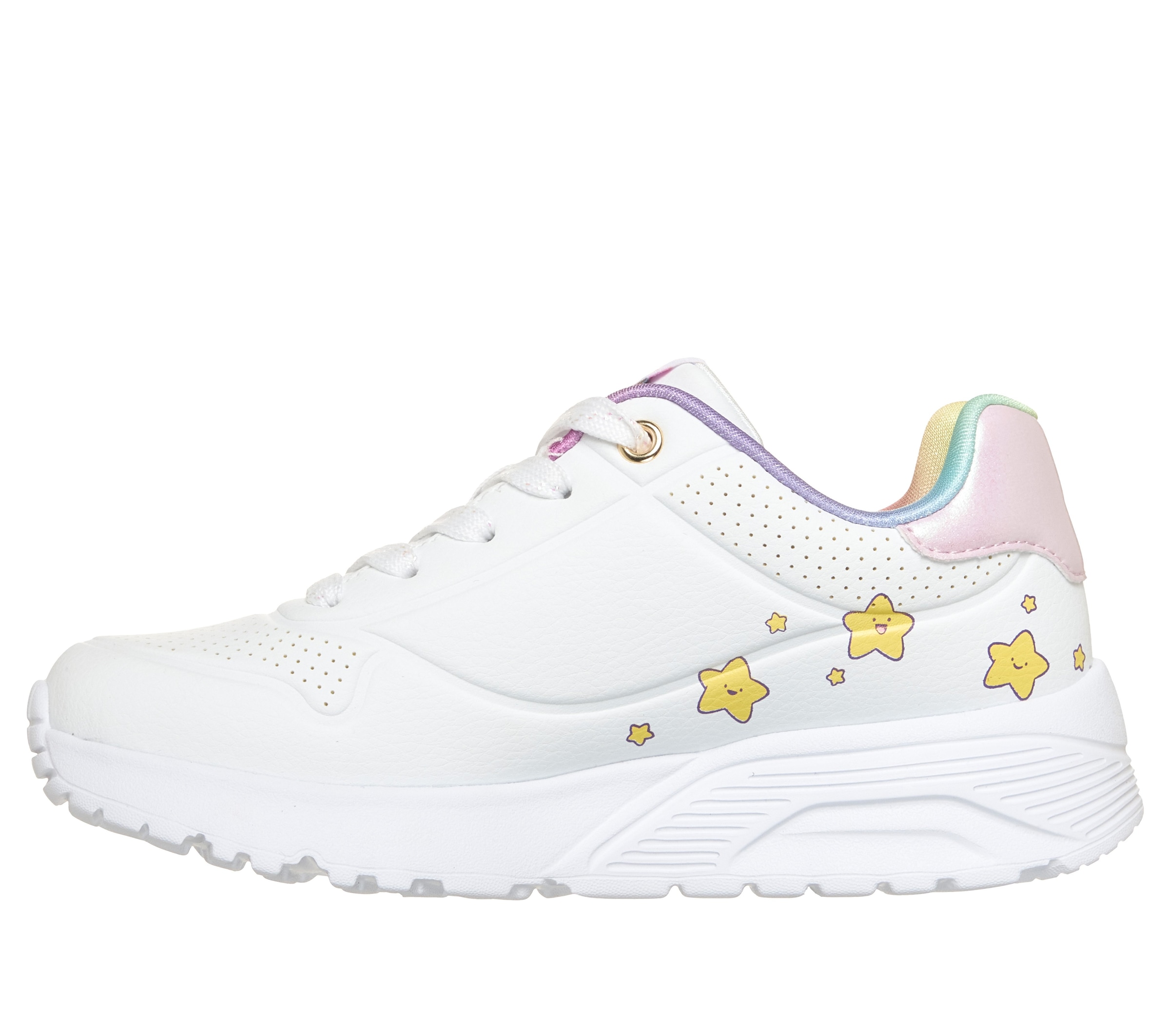 Skechers Sneaker »UNO LITE«  Schnürschuh, Herz-Anhänger, Größenschablone zum Download