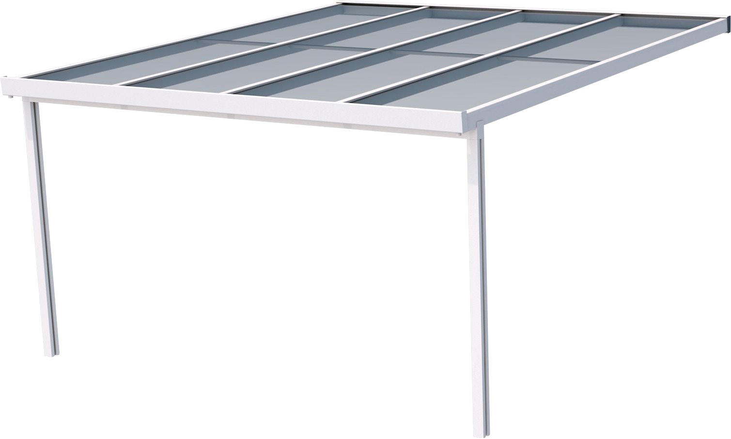 Terrassendach »Premium«, BxT: 410x406 cm, Dach Polycarbonat gestreift weiß