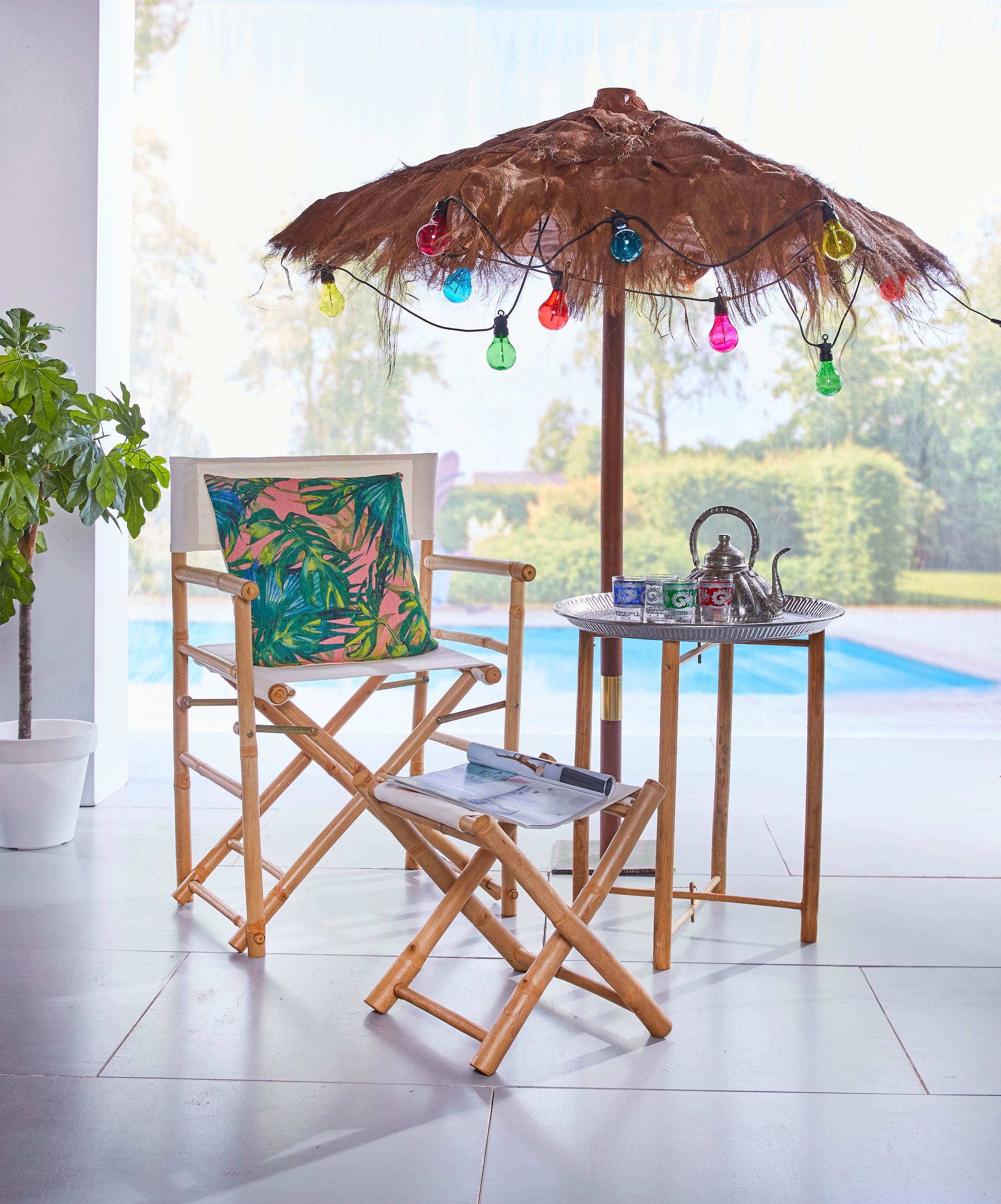 LUXFORM Lichterkette »24V-Lichterkette Maui - mit 10x farbigen LED«, Überall aufhängbar, drinnen und draußen