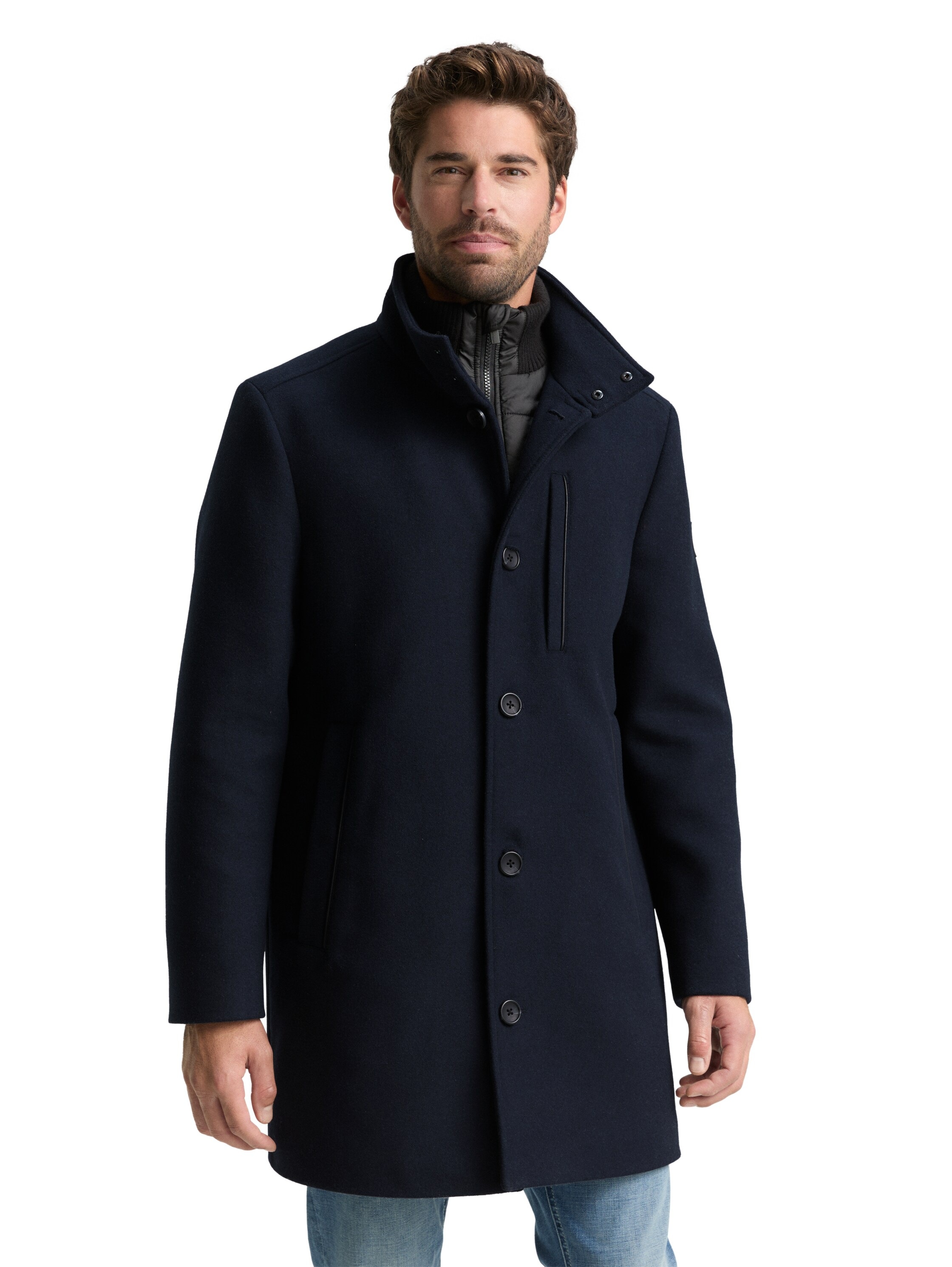 TOM TAILOR Wollmantel, mit abnehmbarer Innenjacke günstig online kaufen
