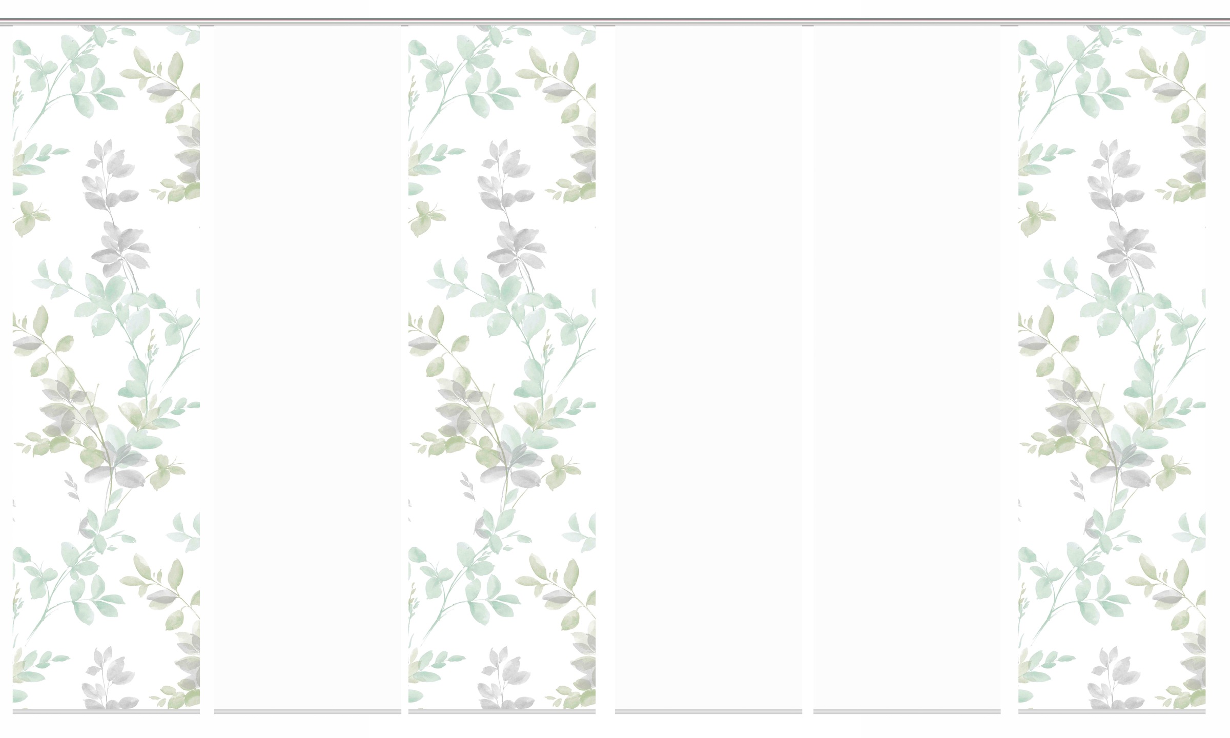 Thumbnail - HOME WOHNIDEEN Schiebegardine "6er SET" Paneelwagen 6 Stk. tlg. Schiebevorhang Digidruck 6er Set AYLA