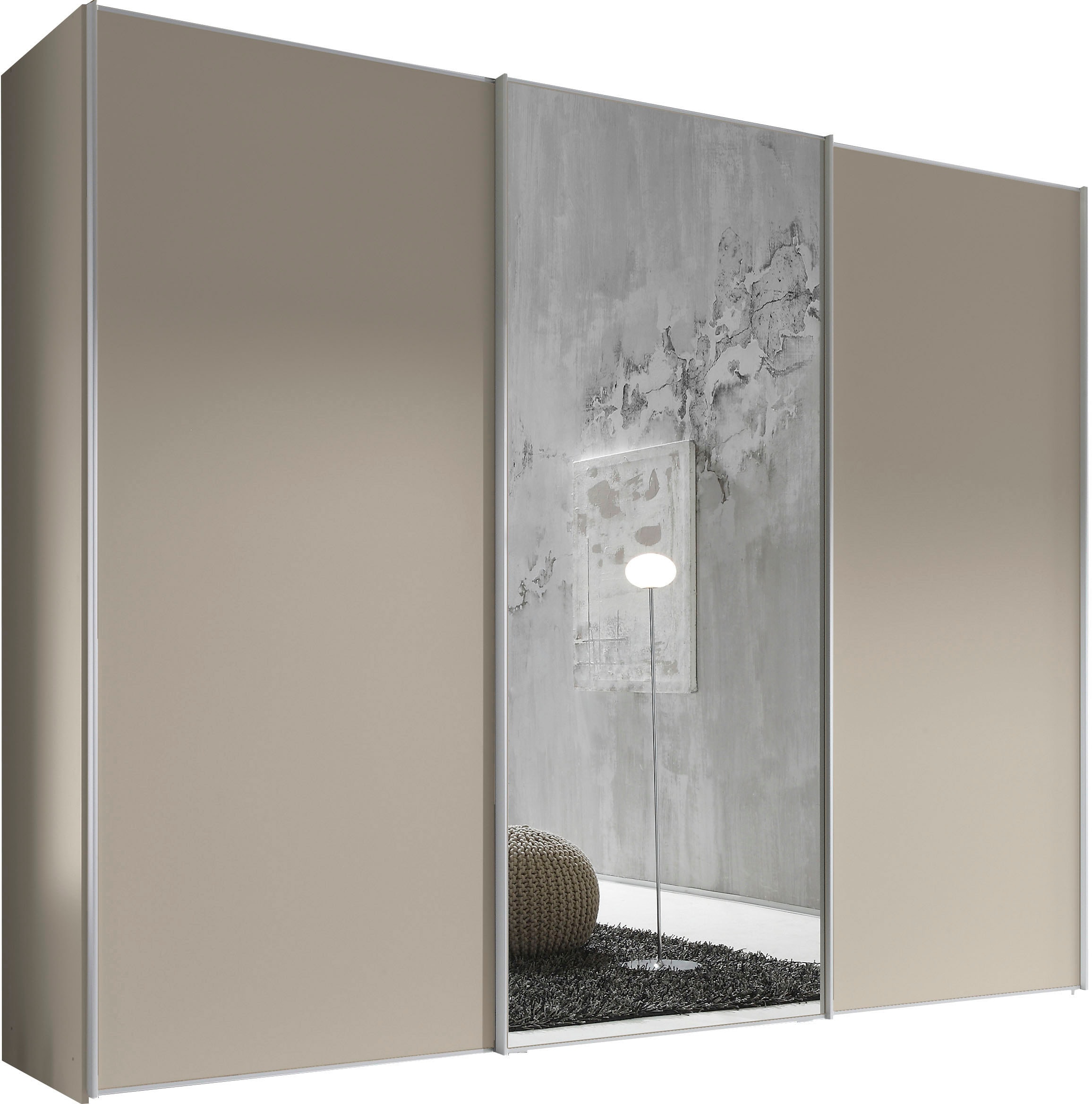 STAUD Schwebetürenschrank "Sinfonie Plus, edles Design in hochwertiger Qualität, Made in Germany" Mit Spiegeltür und vier verschiedenen Ausstattungsvarianten