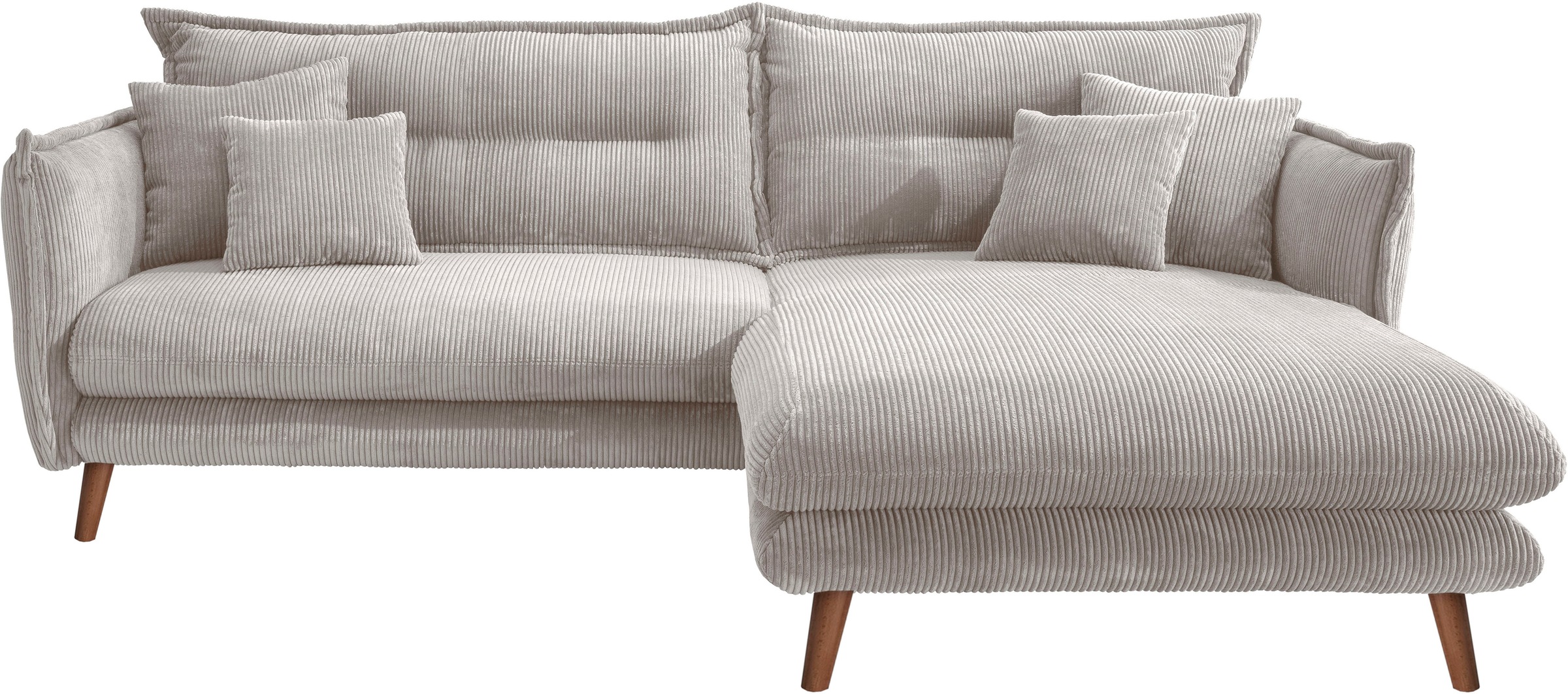 INOSIGN Ecksofa "Lazio modern und bequem, schmale Armlehnen, tolle Detailve günstig online kaufen