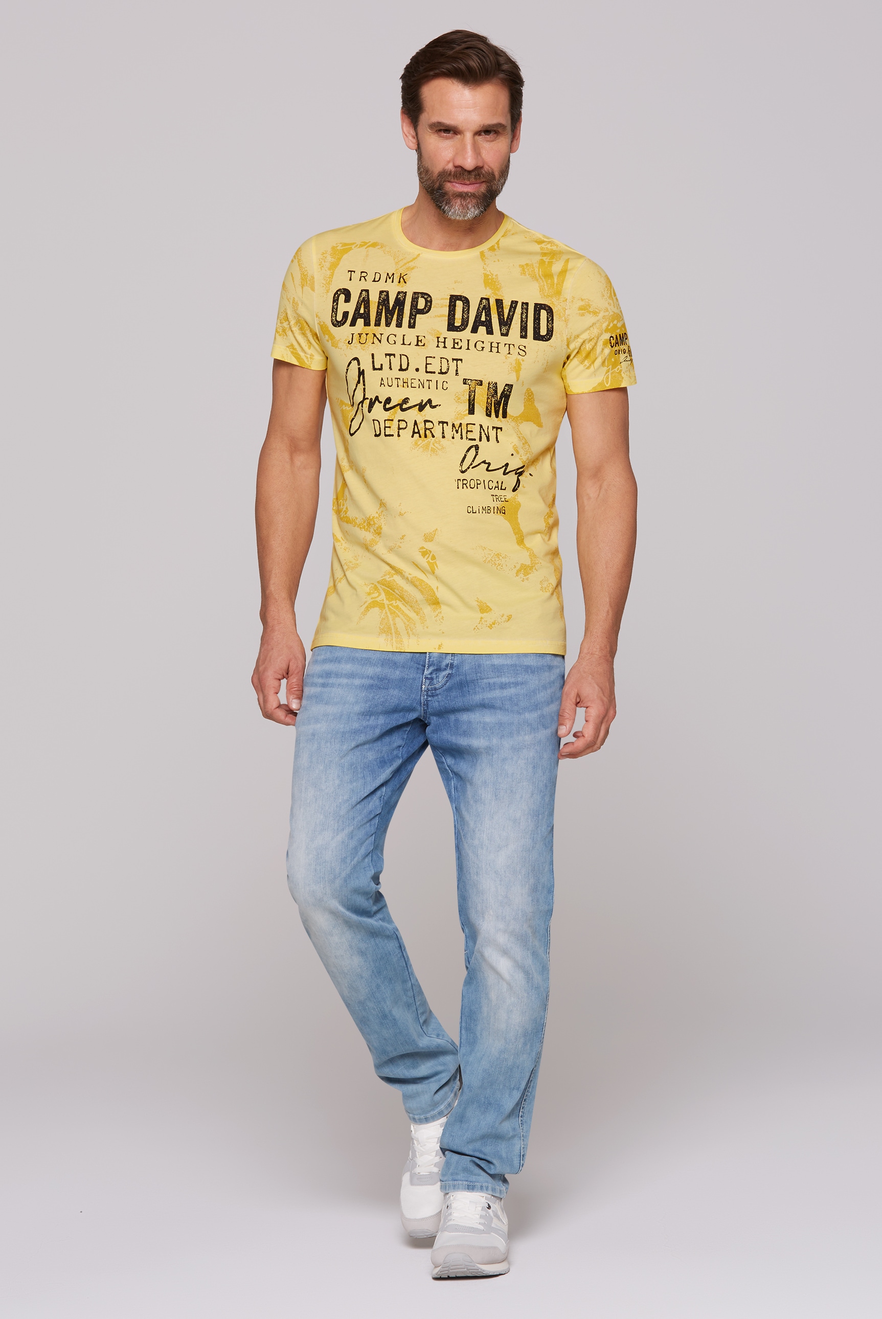 CAMP DAVID Rundhalsshirt, mit All Over-Print