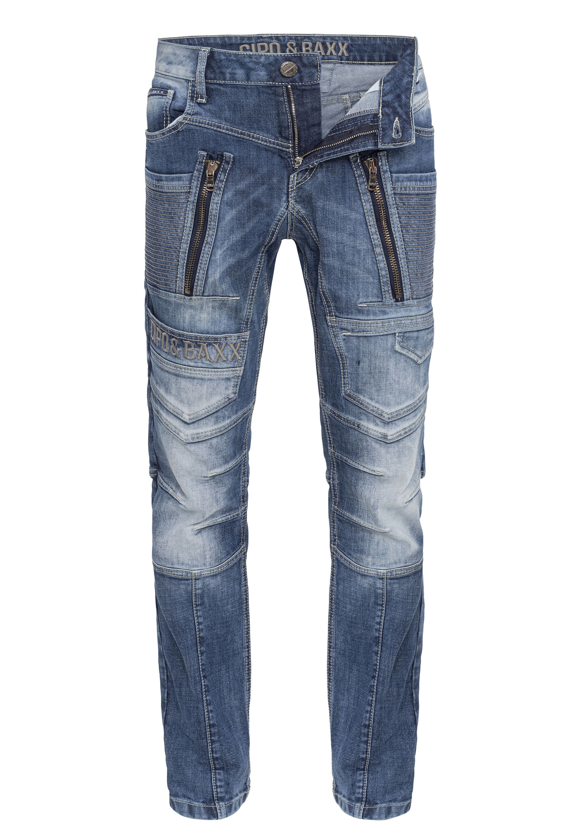 Cipo & Baxx 5-Pocket-Jeans »CD844« Jeans im Used-Look