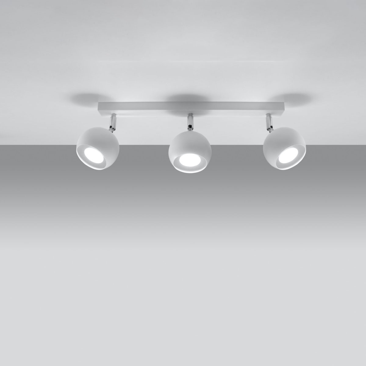SOLLUX lighting Deckenleuchte »OCULARE«, 3 flammig, Leuchtmittel GU10 | ohne Leuchtmittel, beweglicher Lampenschirm