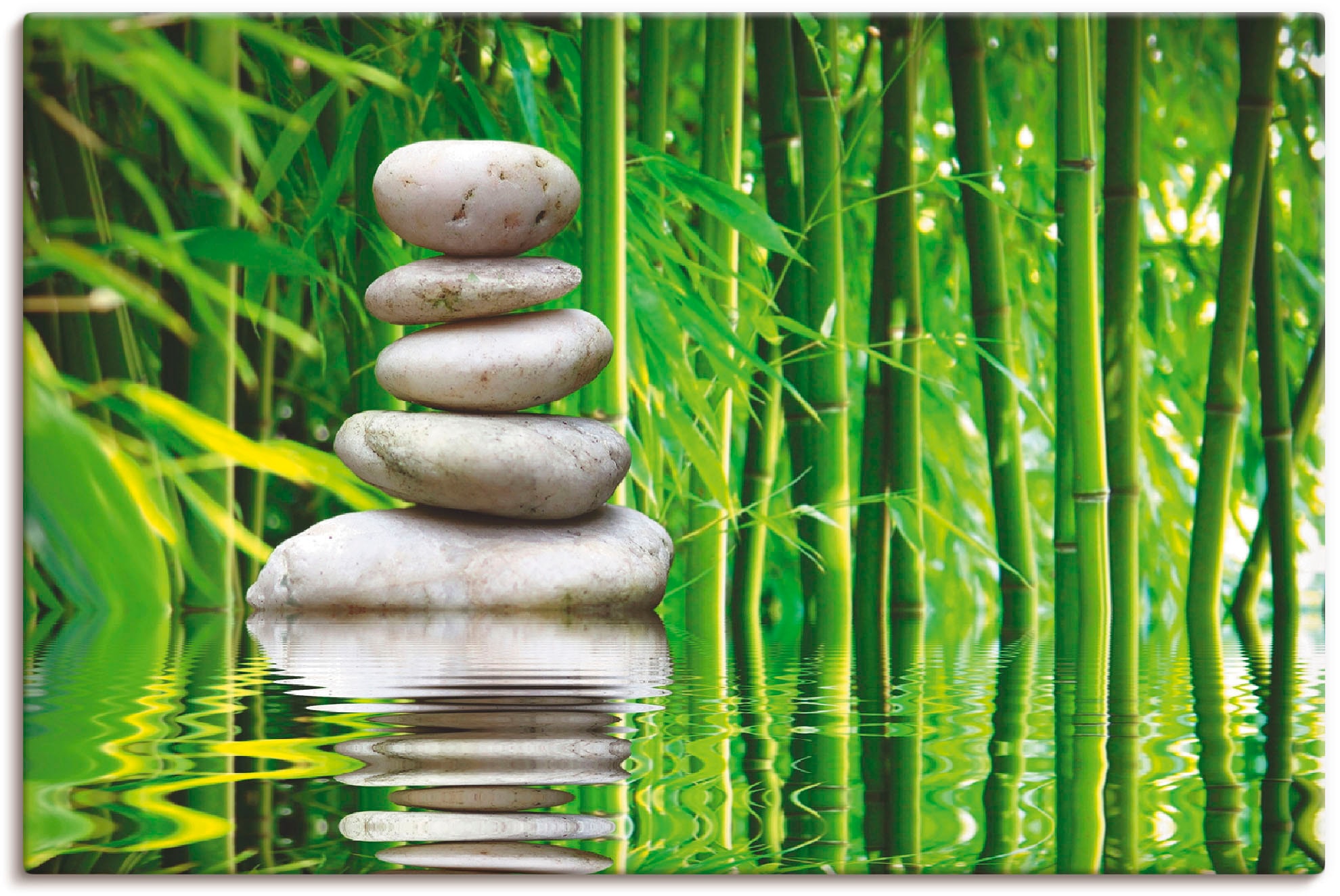 Artland Leinwandbild "Balance", Zen, (1 St.), auf Keilrahmen gespannt