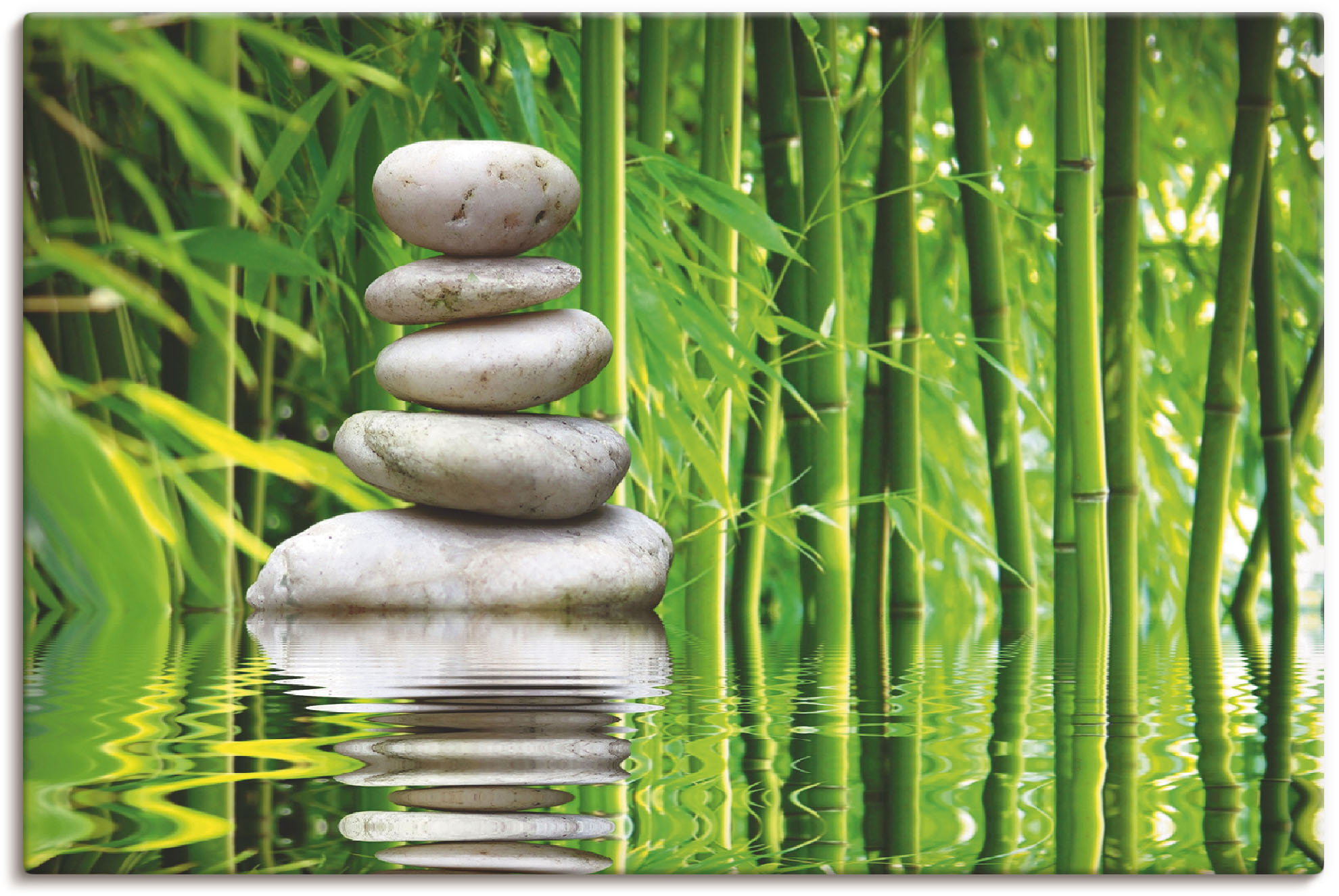 Artland Leinwandbild "Balance" Zen 1 Stk. tlg. auf Holzrahmen gespannt