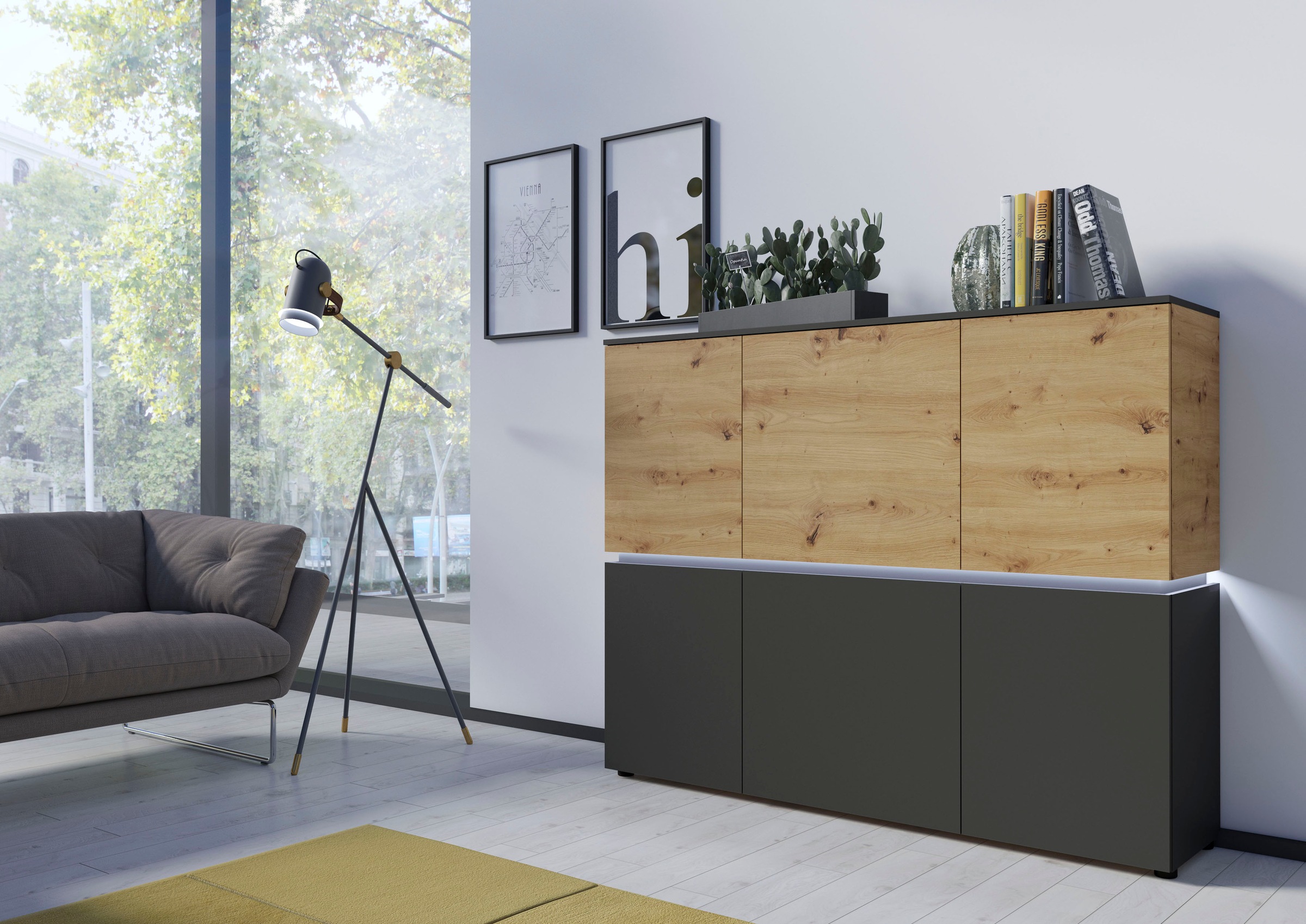 Home affaire Highboard "Luci" Breite 165,5 cm günstig online kaufen