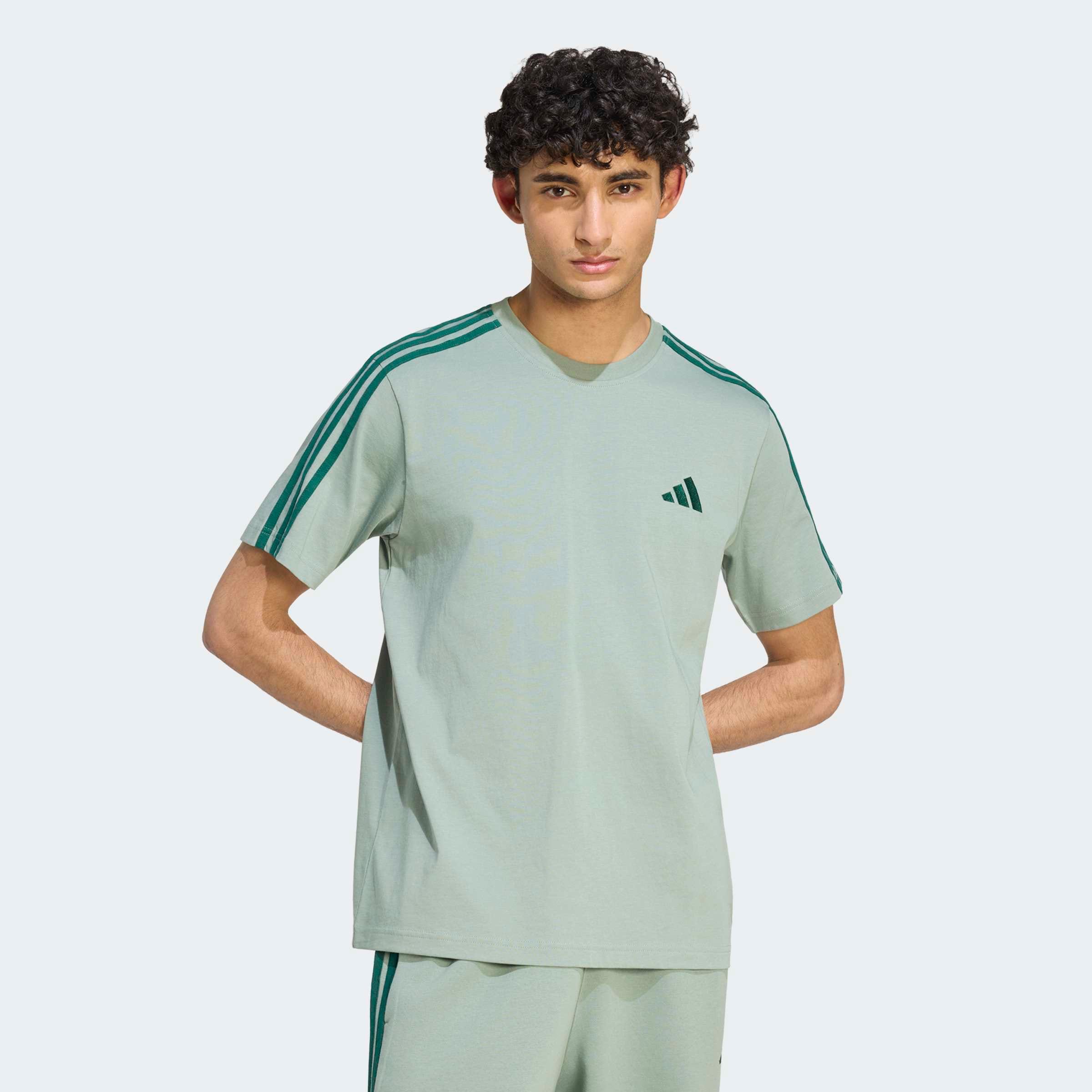 adidas Sportswear "ESSENTIALS 3-STREIFEN, SINGLE JERSEY, BRANDING LINKE SCHULTER"